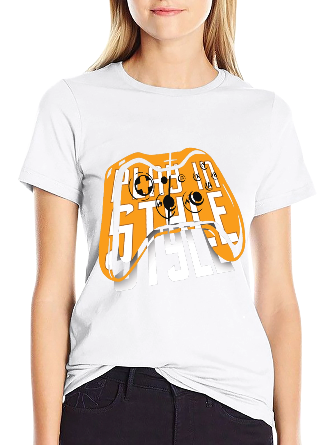 Gamer Style Black Graphic Tee