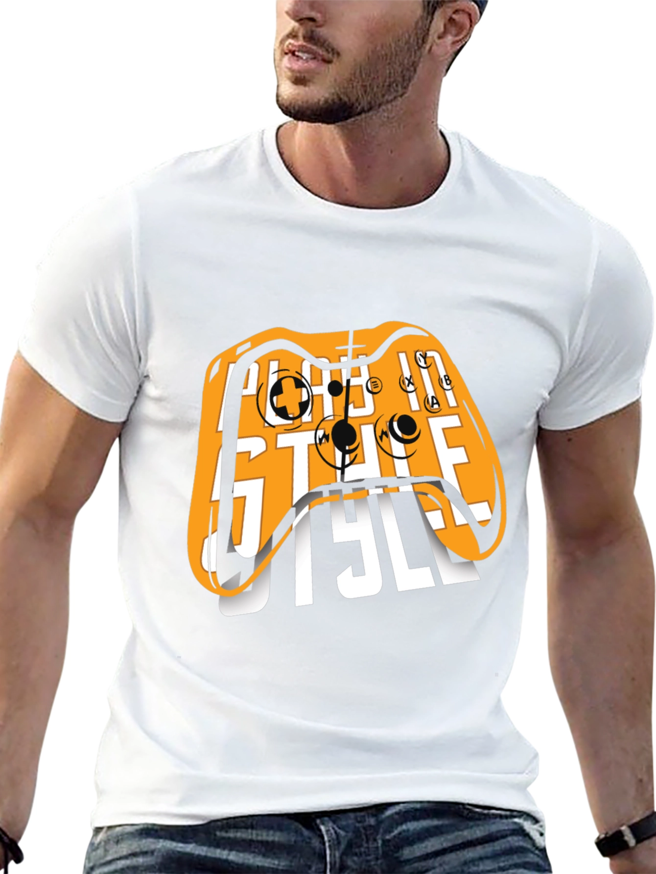 Gamer Style Black Graphic Tee