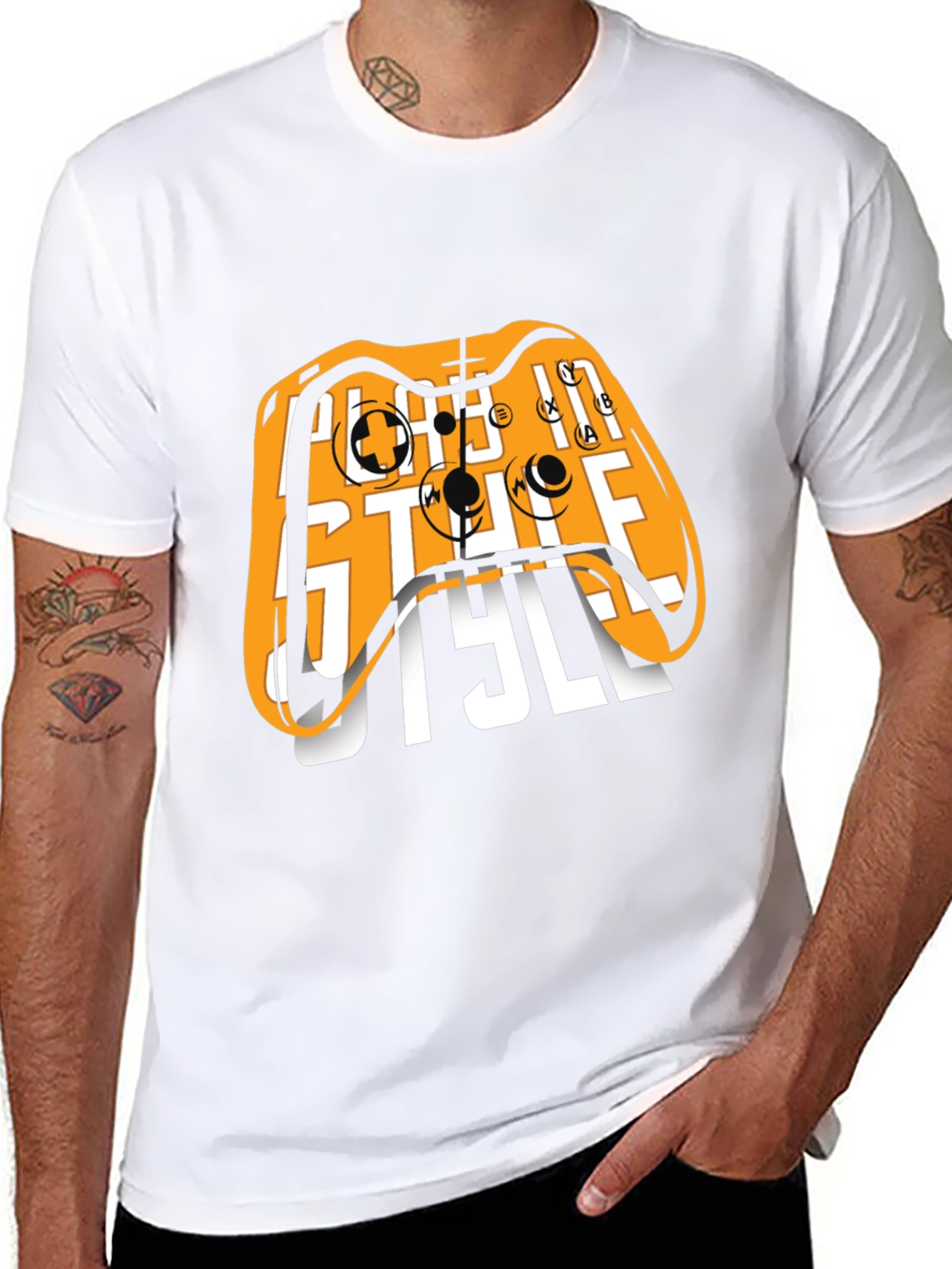 Gamer Style Black Graphic Tee
