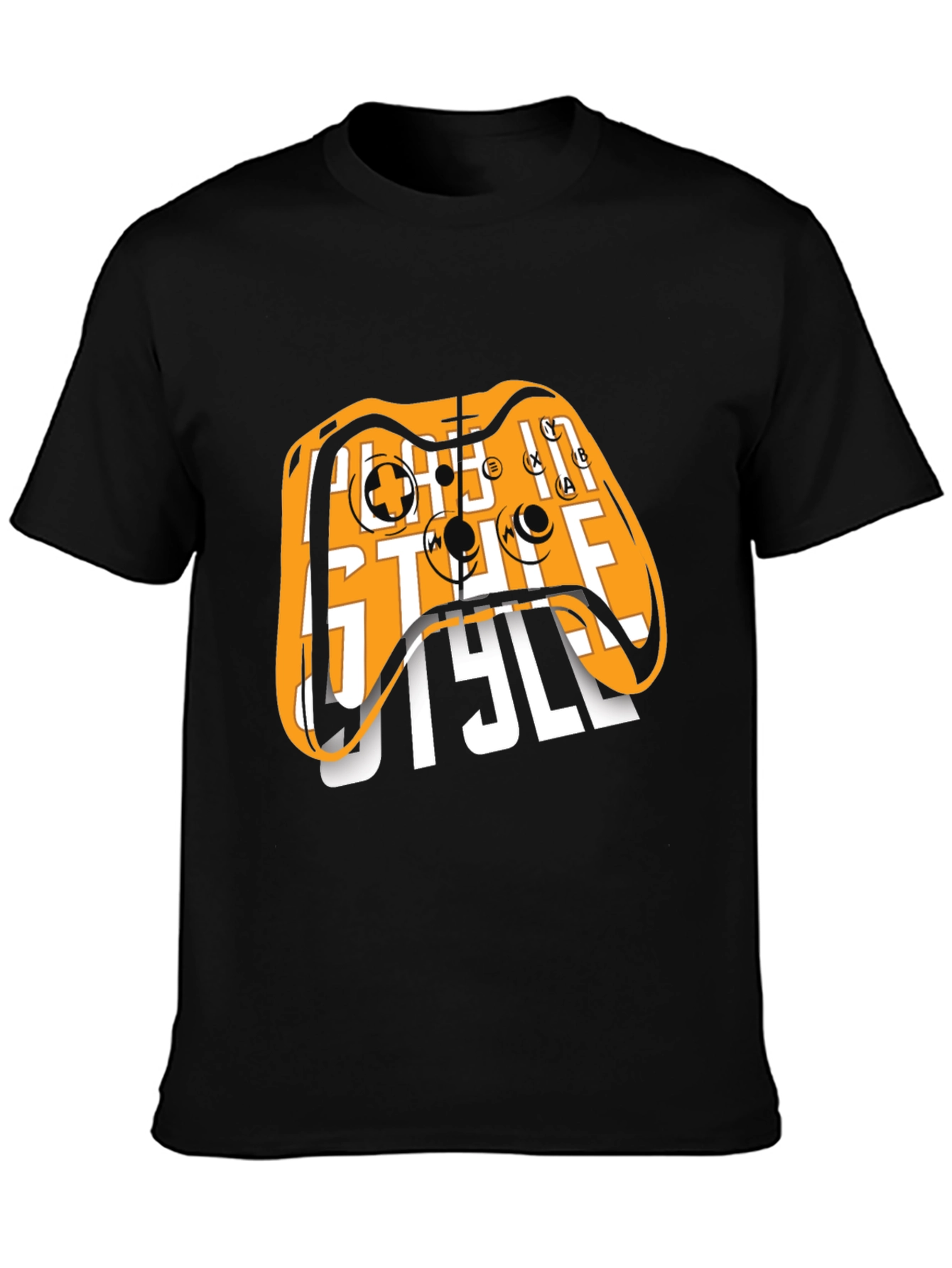 Gamer Style Black Graphic Tee