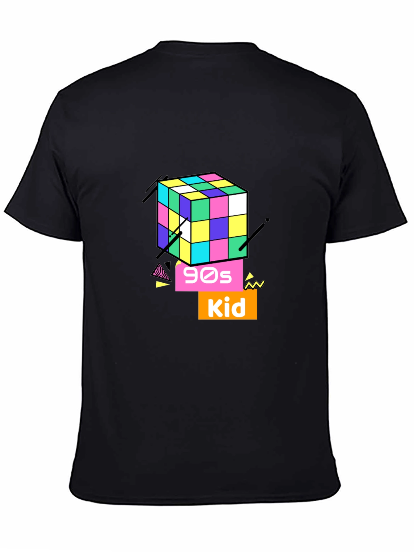 90s Kid Rubiks Cube Graphic Tee - Retro Style