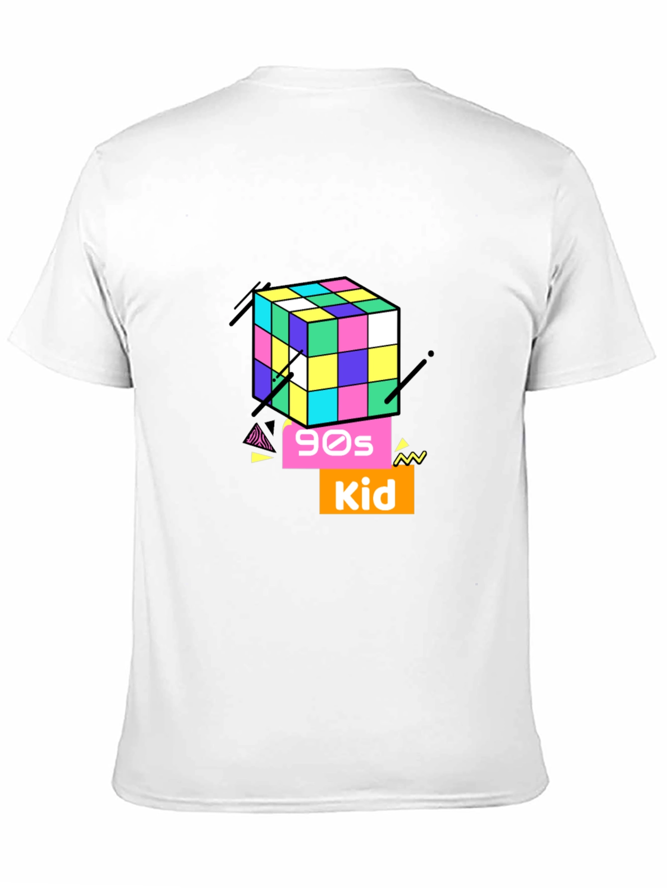 90s Kid Rubiks Cube Graphic Tee - Retro Style