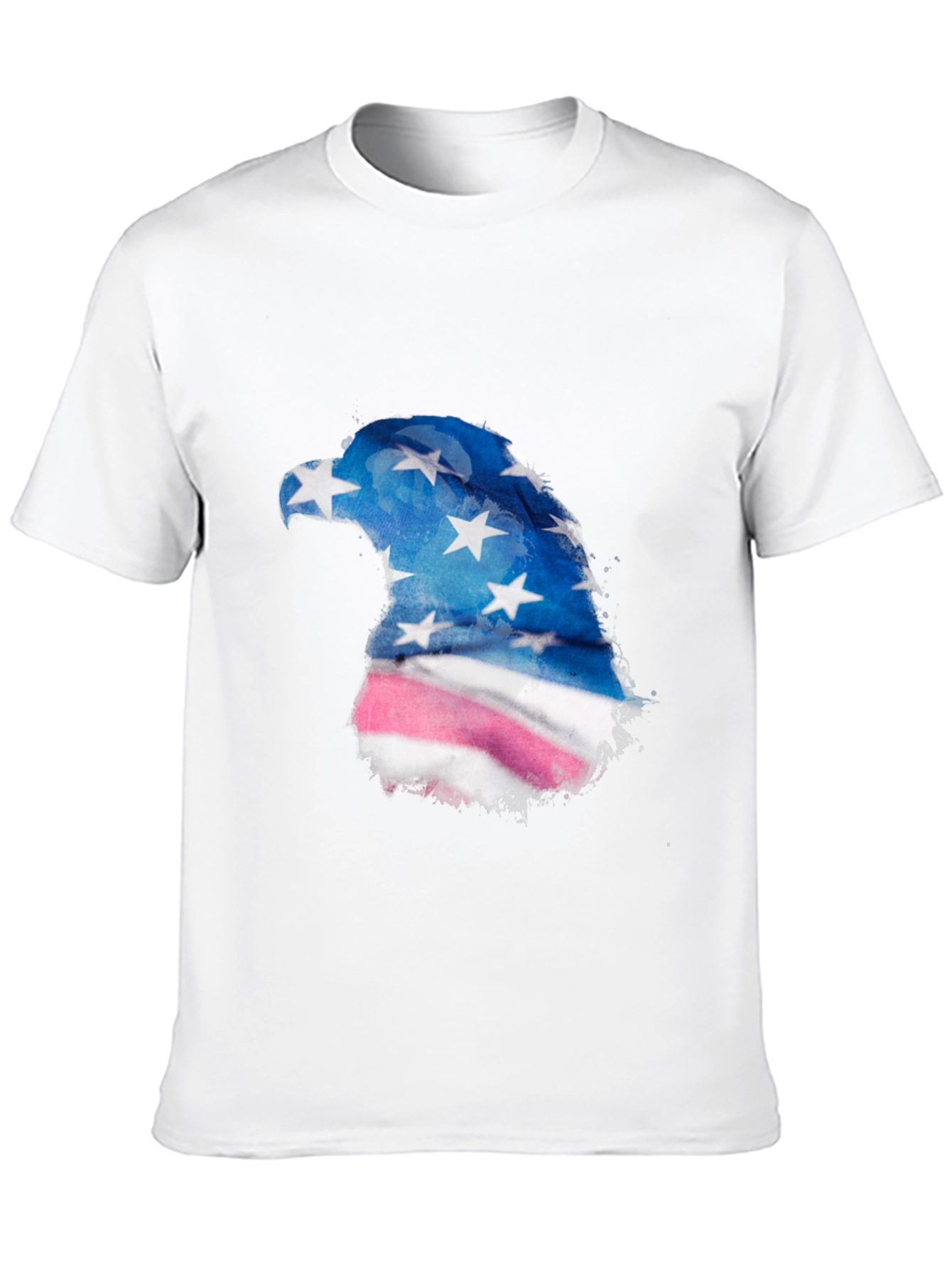 Patriotic Eagle Graphic Tee - USA Flag Design