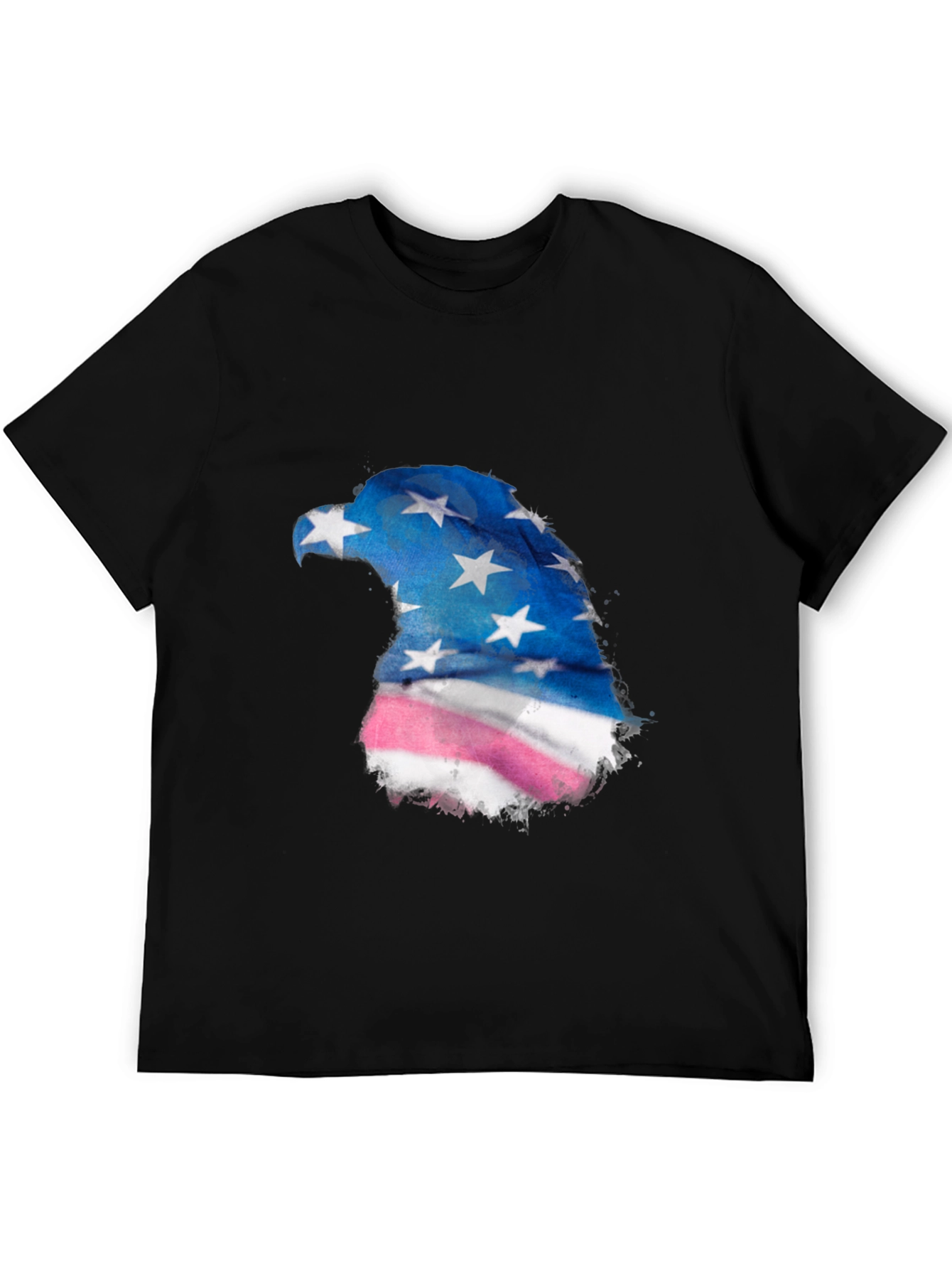 Patriotic Eagle Graphic Tee - USA Flag Design