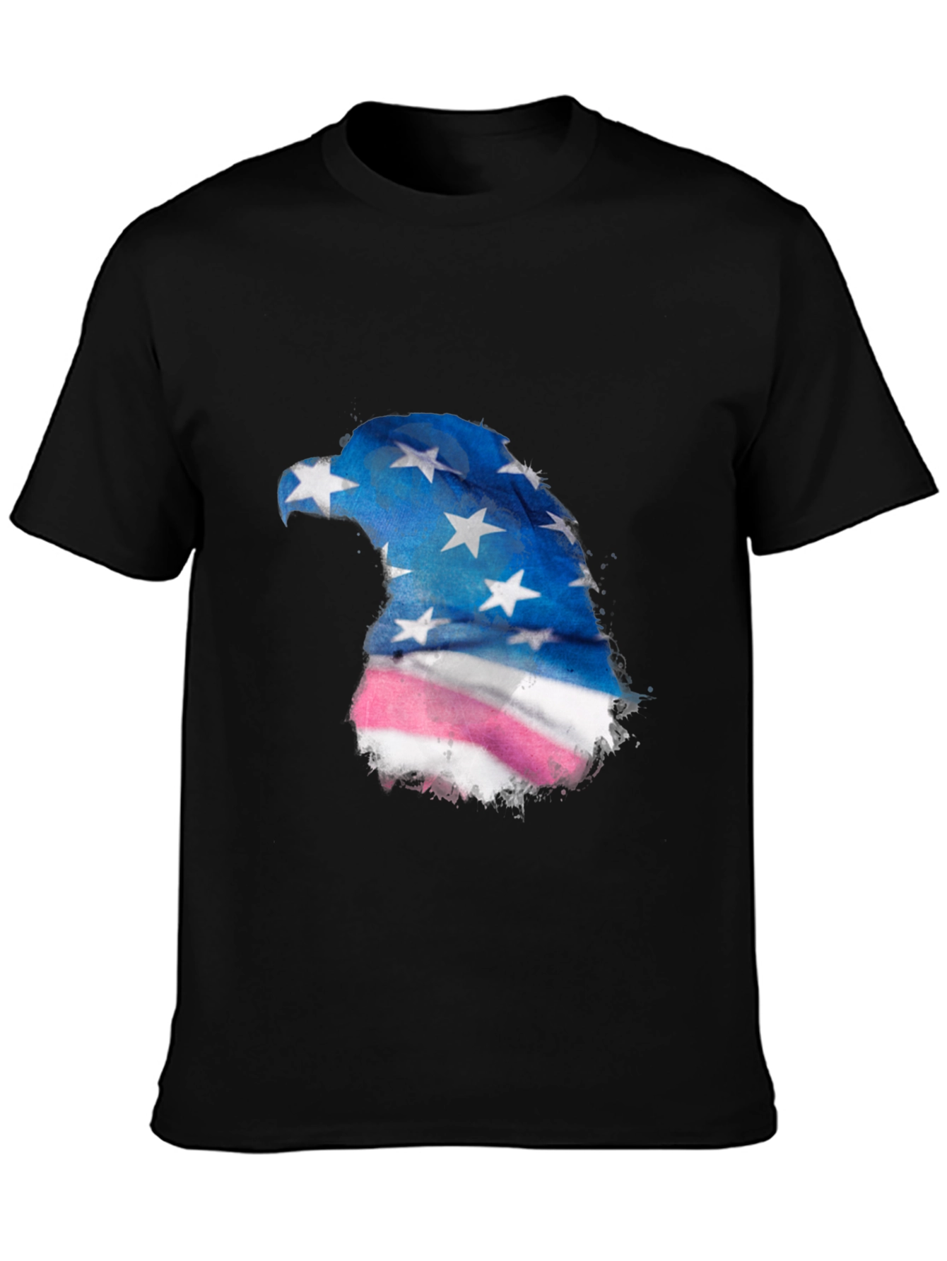 Patriotic Eagle Graphic Tee - USA Flag Design