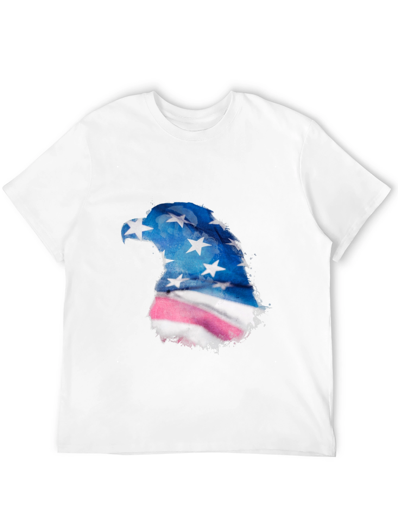 Patriotic Eagle Graphic Tee - USA Flag Design