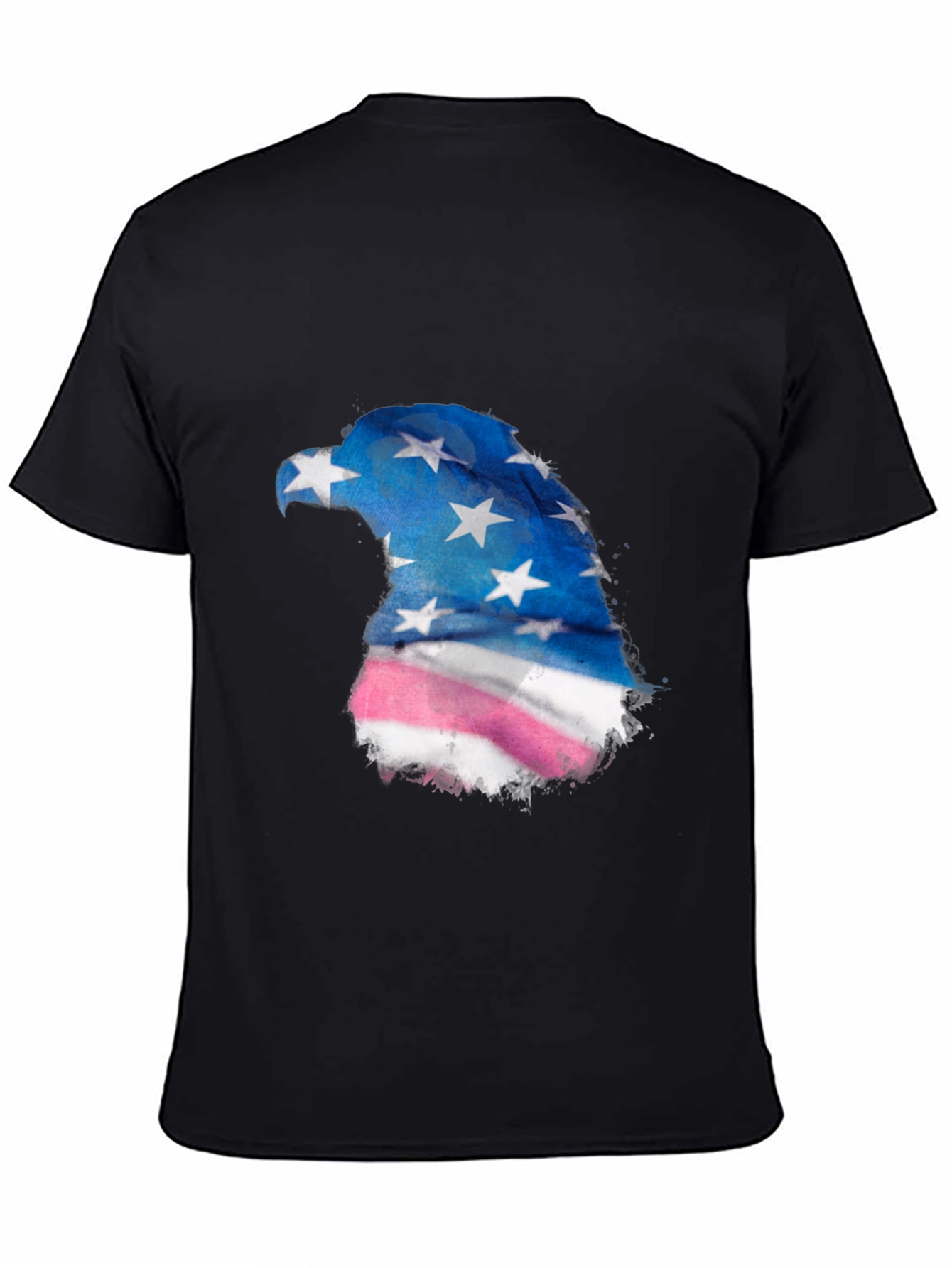 Patriotic Eagle Graphic Tee - USA Flag Design