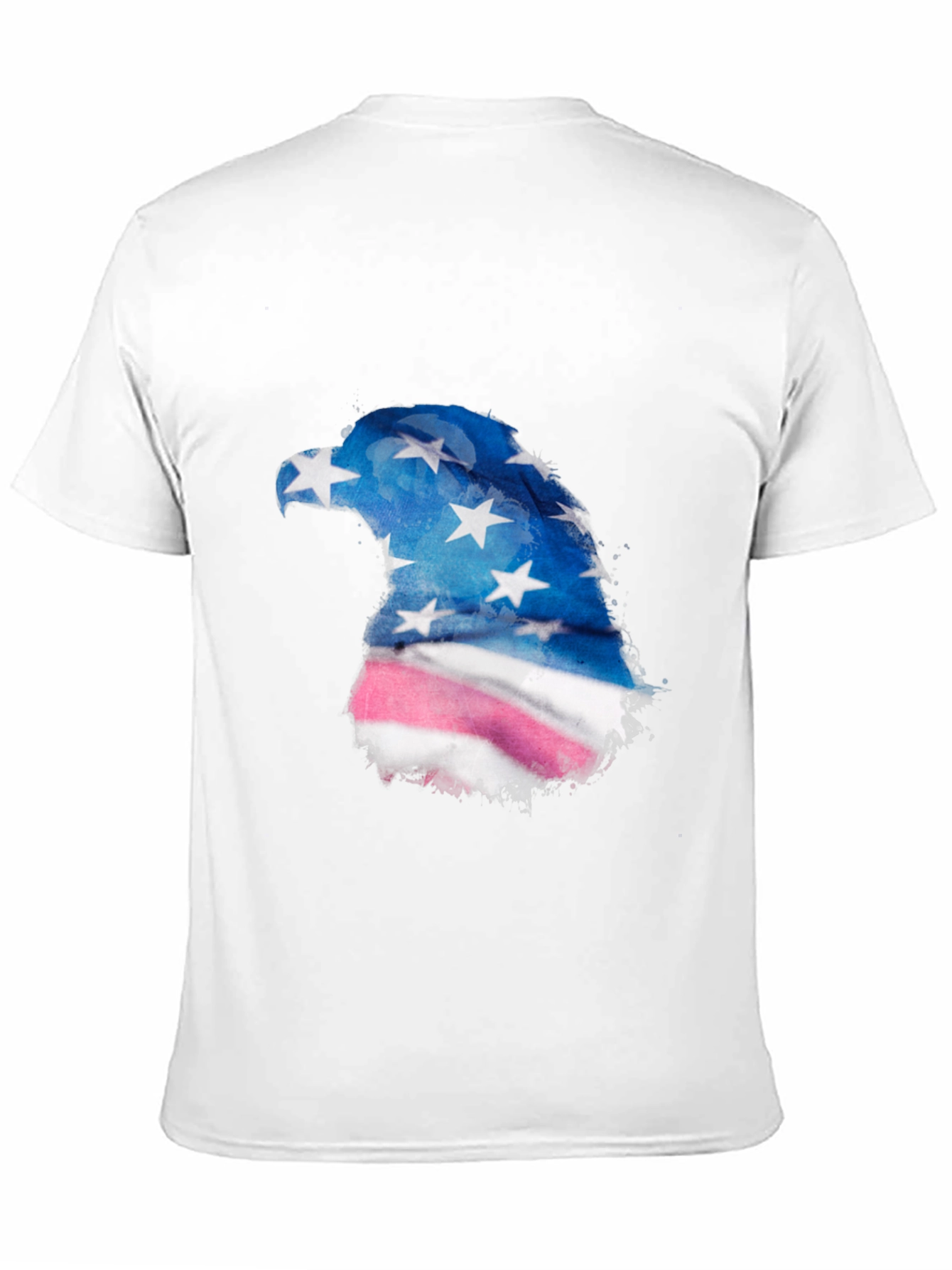 Patriotic Eagle Graphic Tee - USA Flag Design