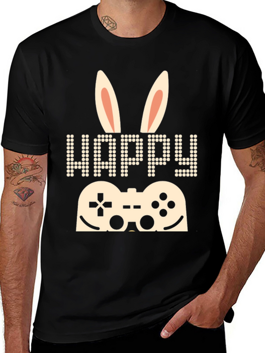 Happy Easter Gamer T-Shirt - Funny Bunny Gaming Tee