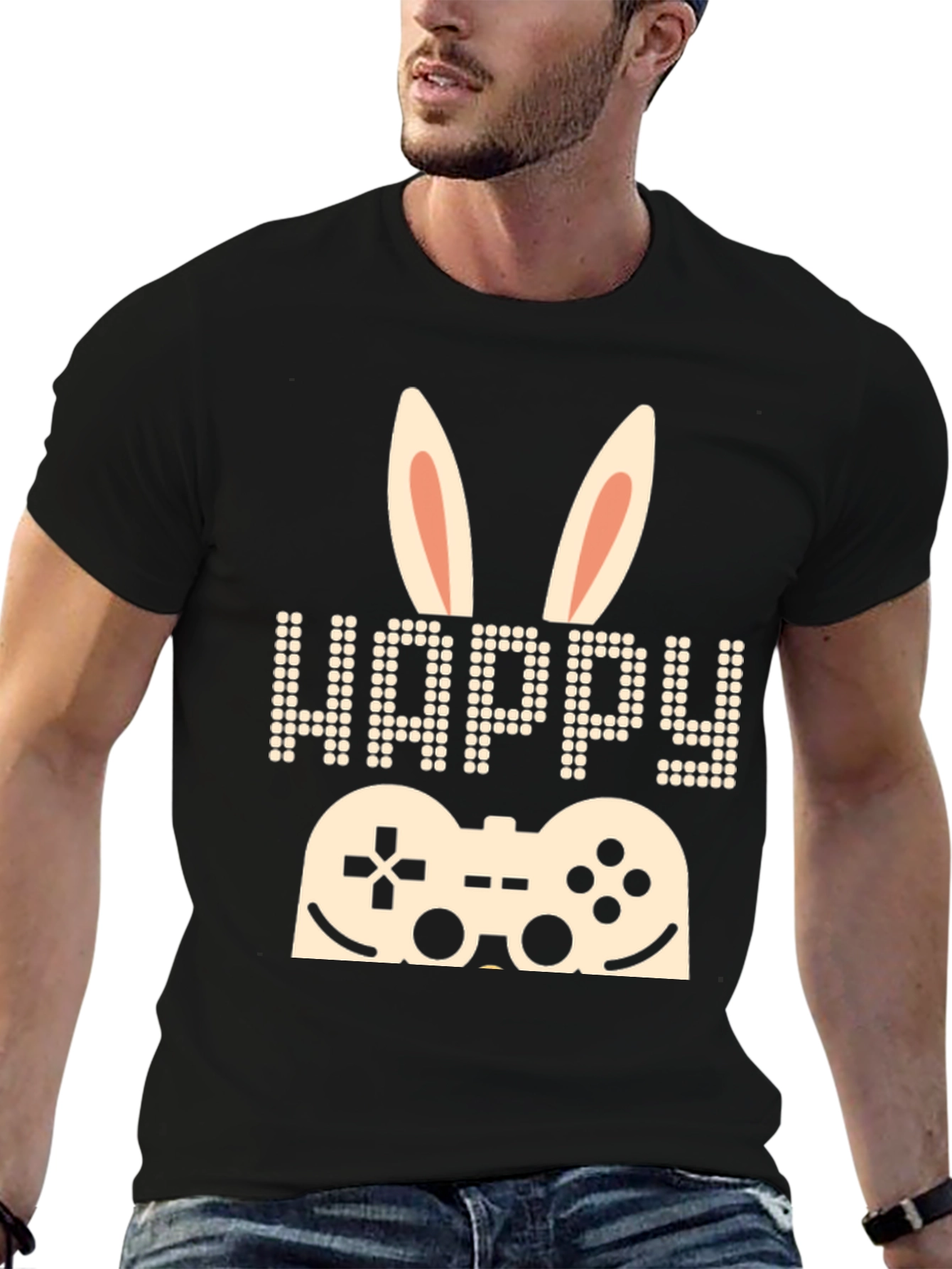 Happy Easter Gamer T-Shirt - Funny Bunny Gaming Tee