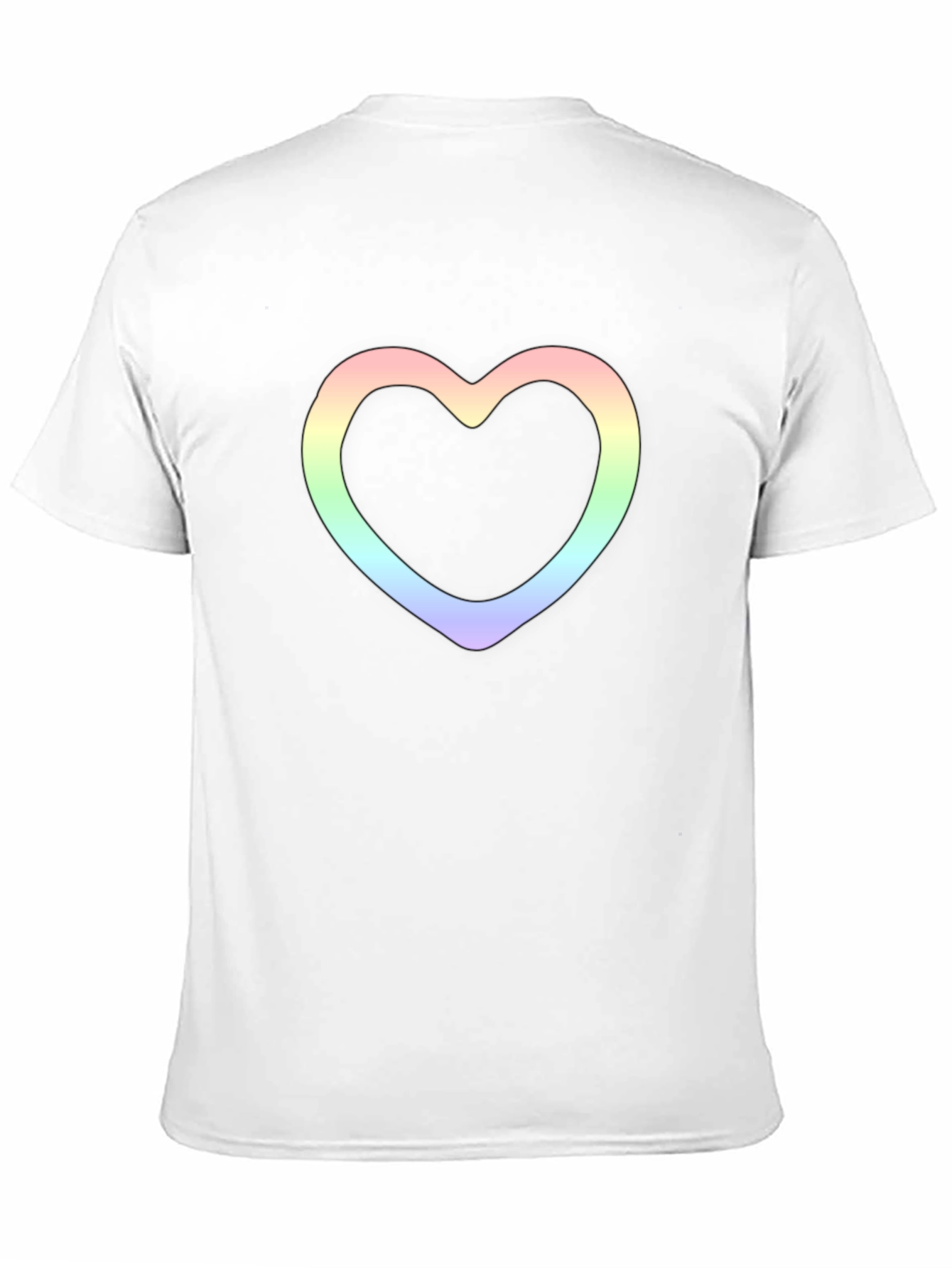 Heart Outline Graphic Tee - Stylish Black T-Shirt