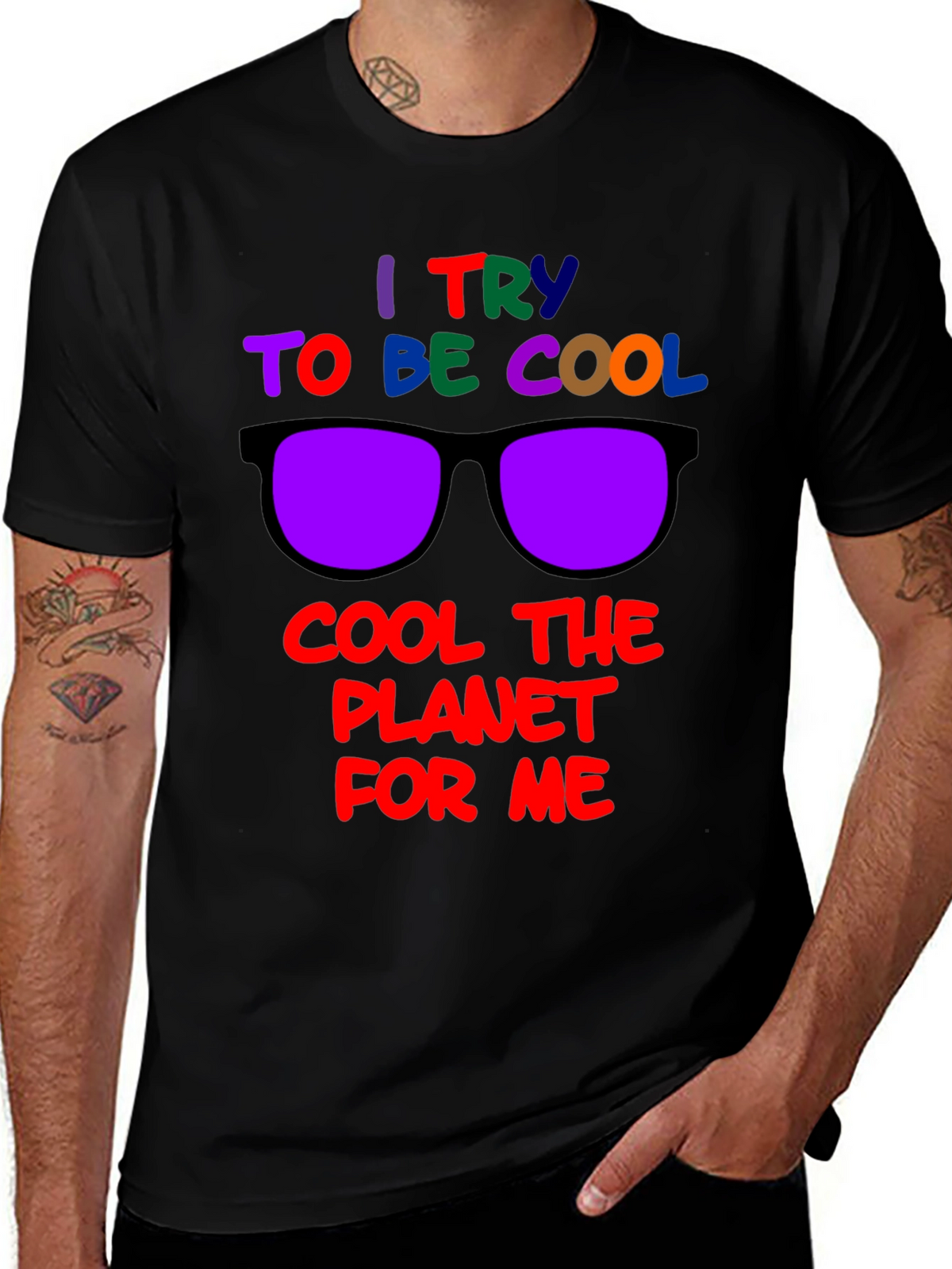 Cool Planet T-Shirt: I Try to Be Cool Design