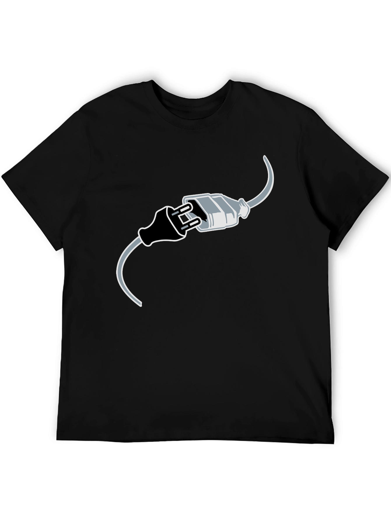 Connected Humor Graphic Tee - Funny Black T-Shirt