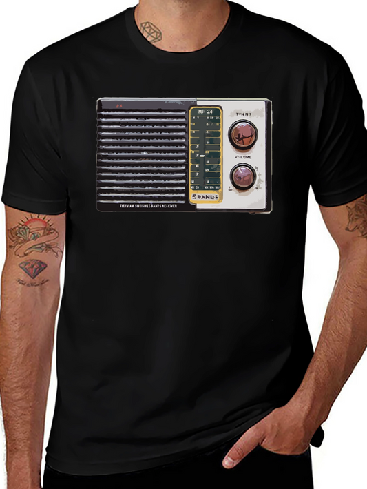 Retro Radio Graphic T-Shirt - Vintage Style