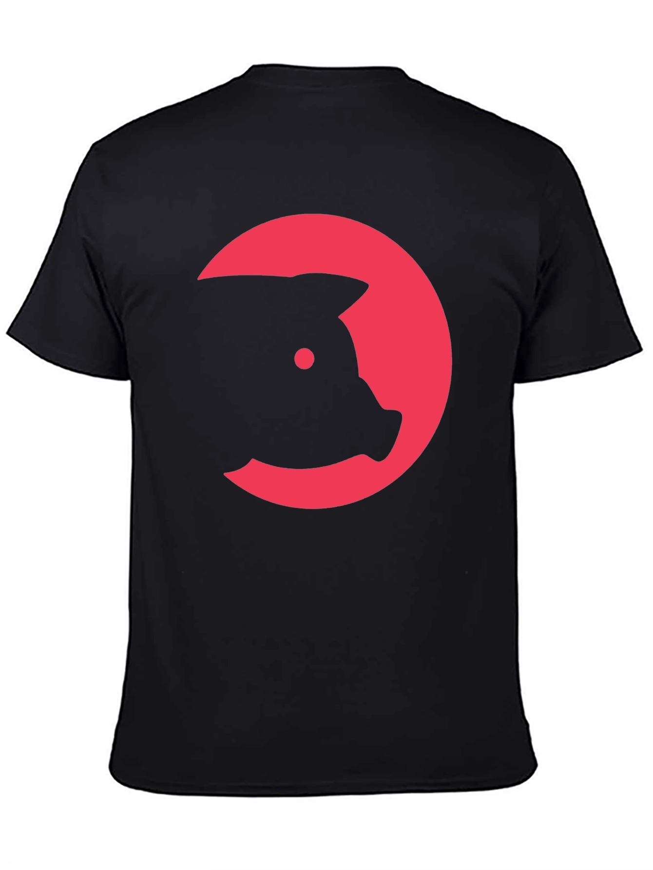 Black Pig Head Graphic Tee