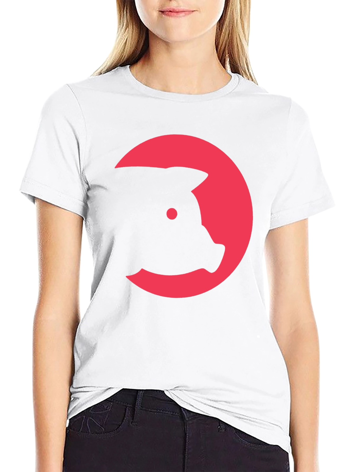 Black Pig Head Graphic Tee