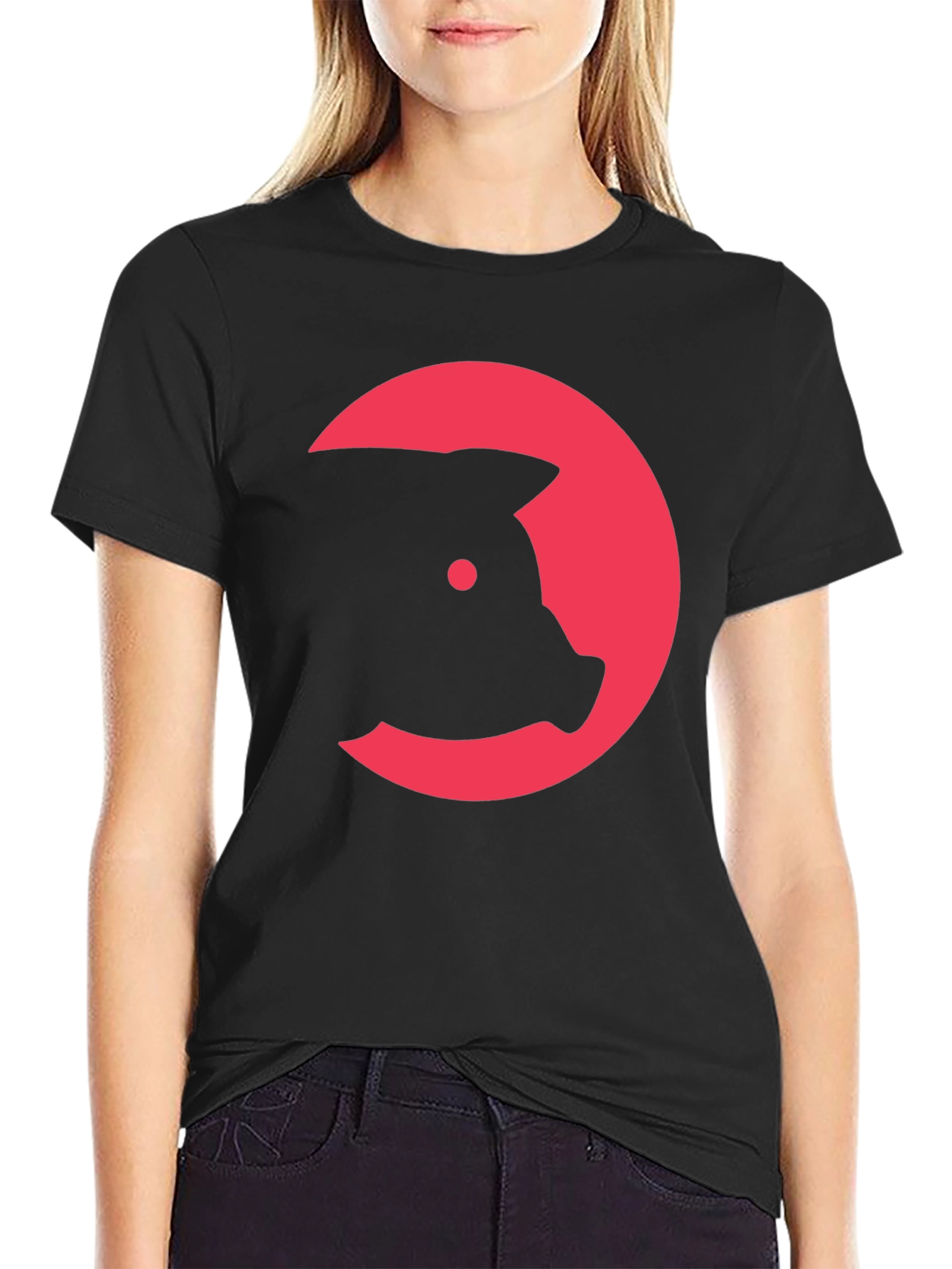 Black Pig Head Graphic Tee