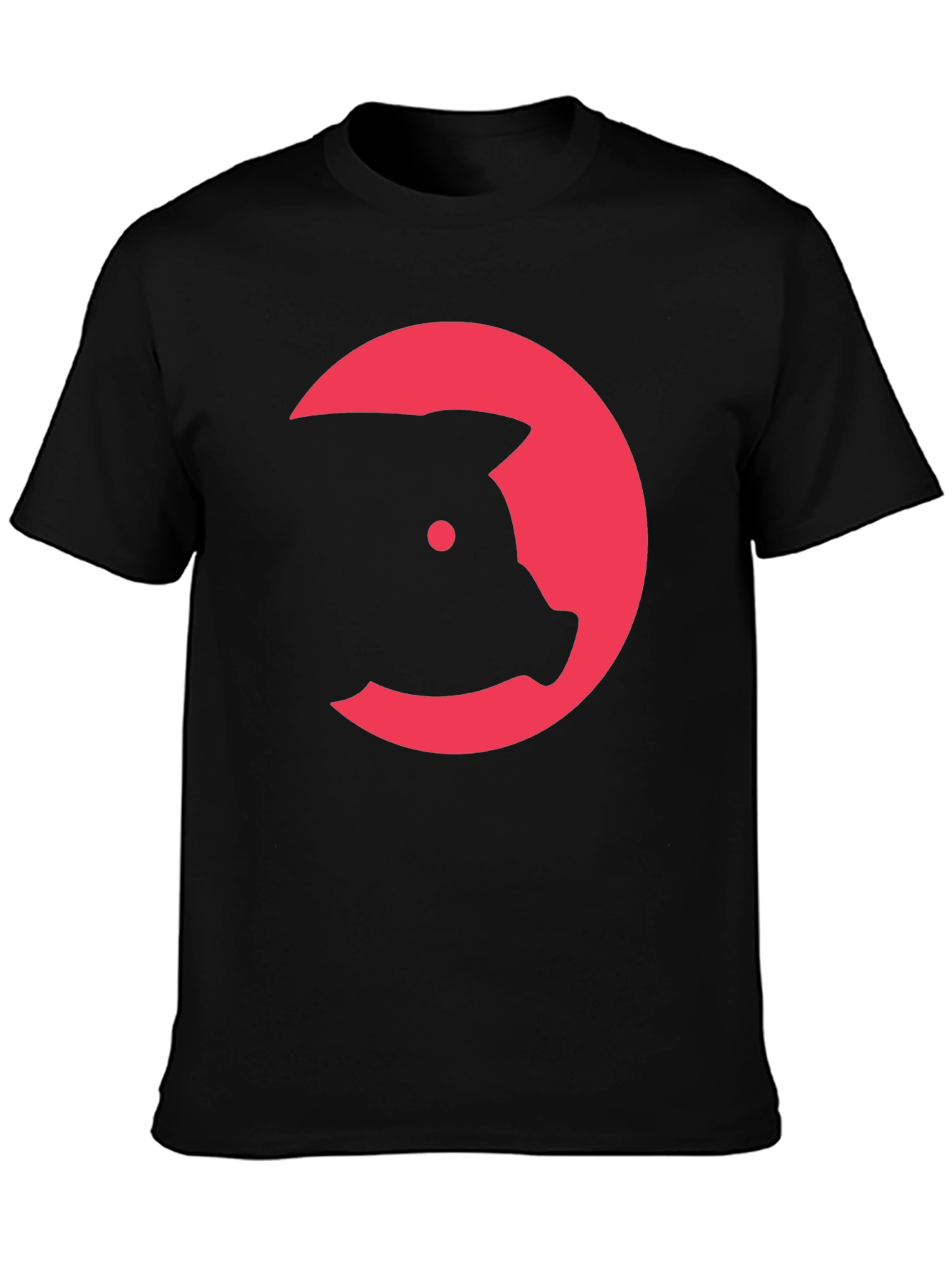 Black Pig Head Graphic Tee