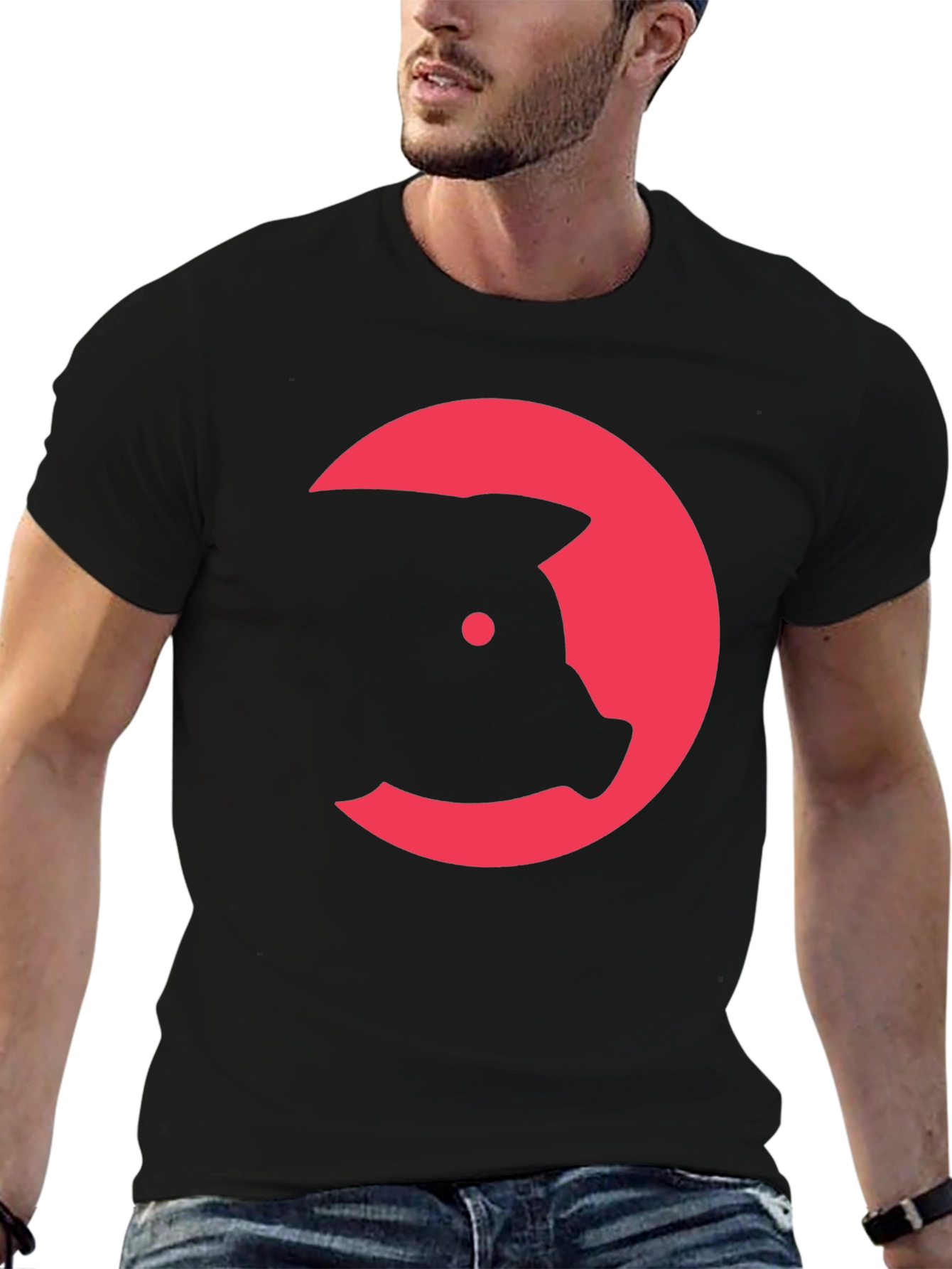 Black Pig Head Graphic Tee