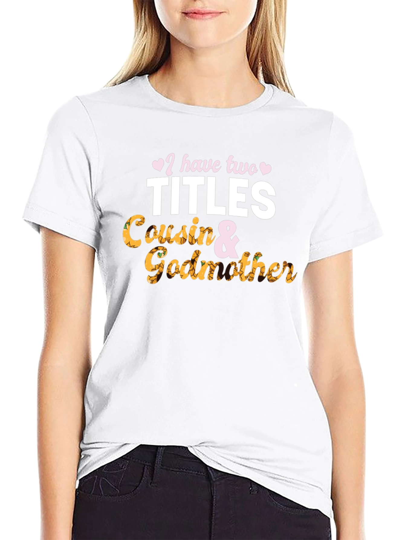 Cousin & Godmother Black Graphic Tee