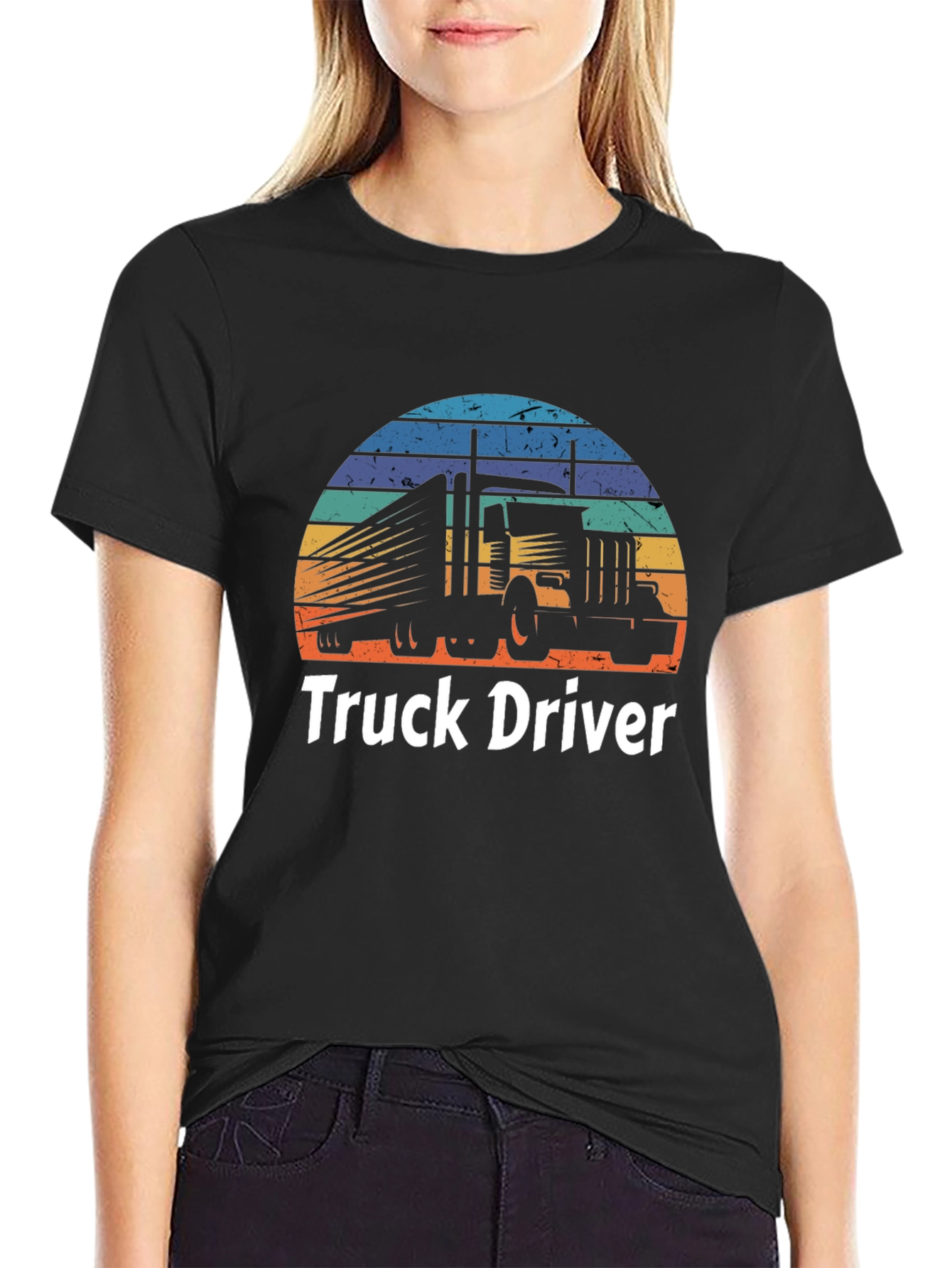 Truck Driver Tee - Sunset Trucking T-Shirt