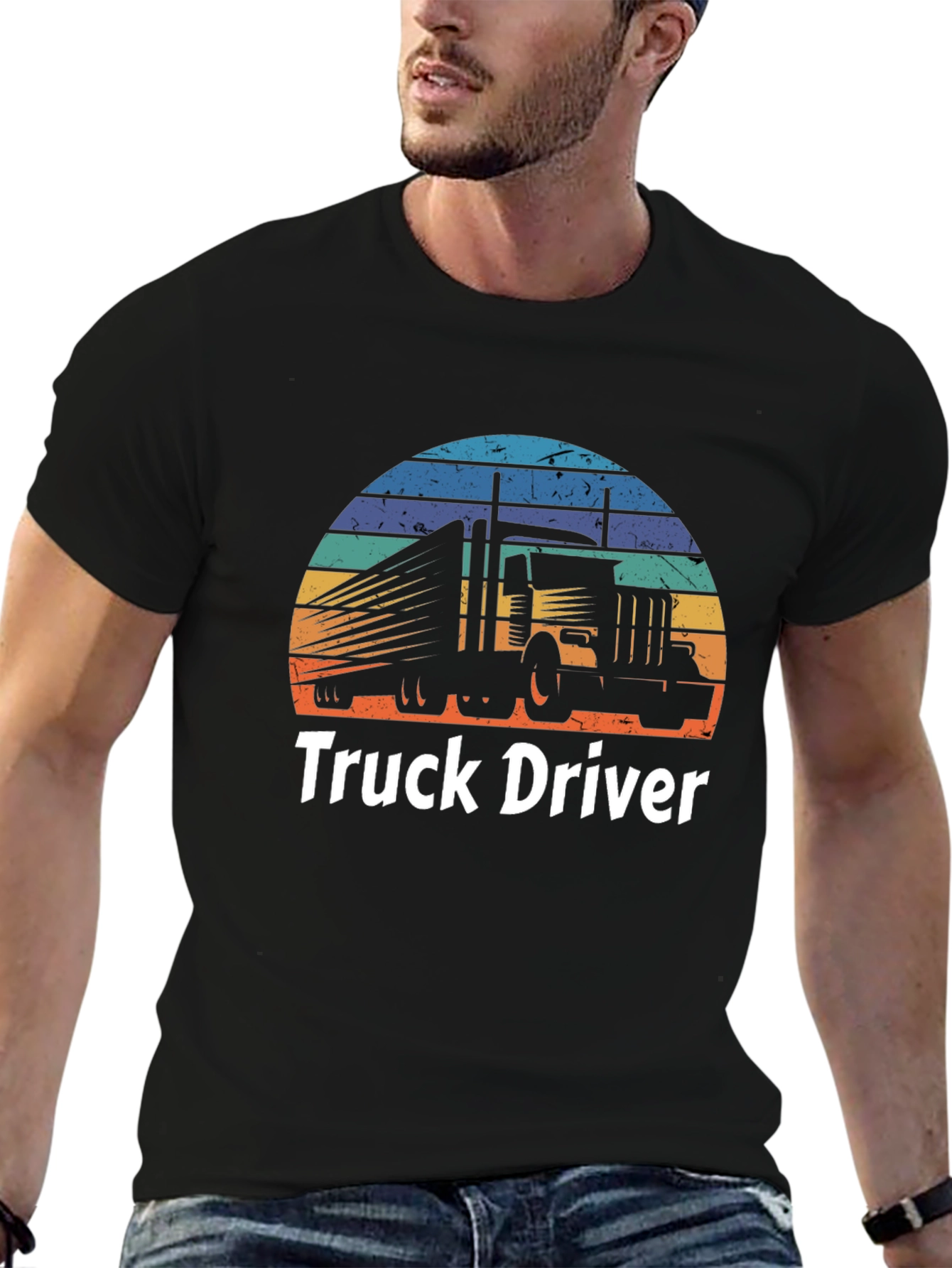 Truck Driver Tee - Sunset Trucking T-Shirt