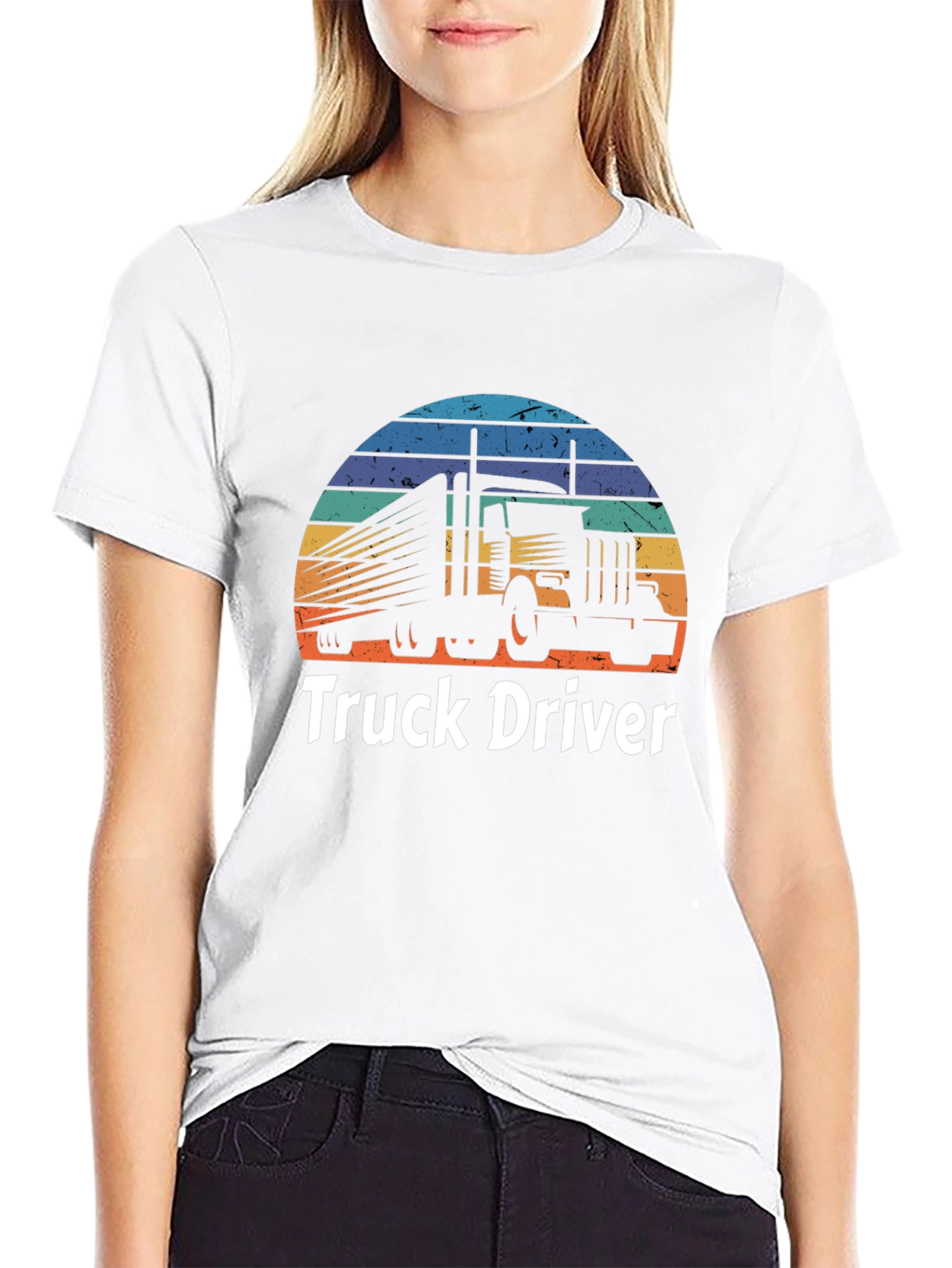 Truck Driver Tee - Sunset Trucking T-Shirt