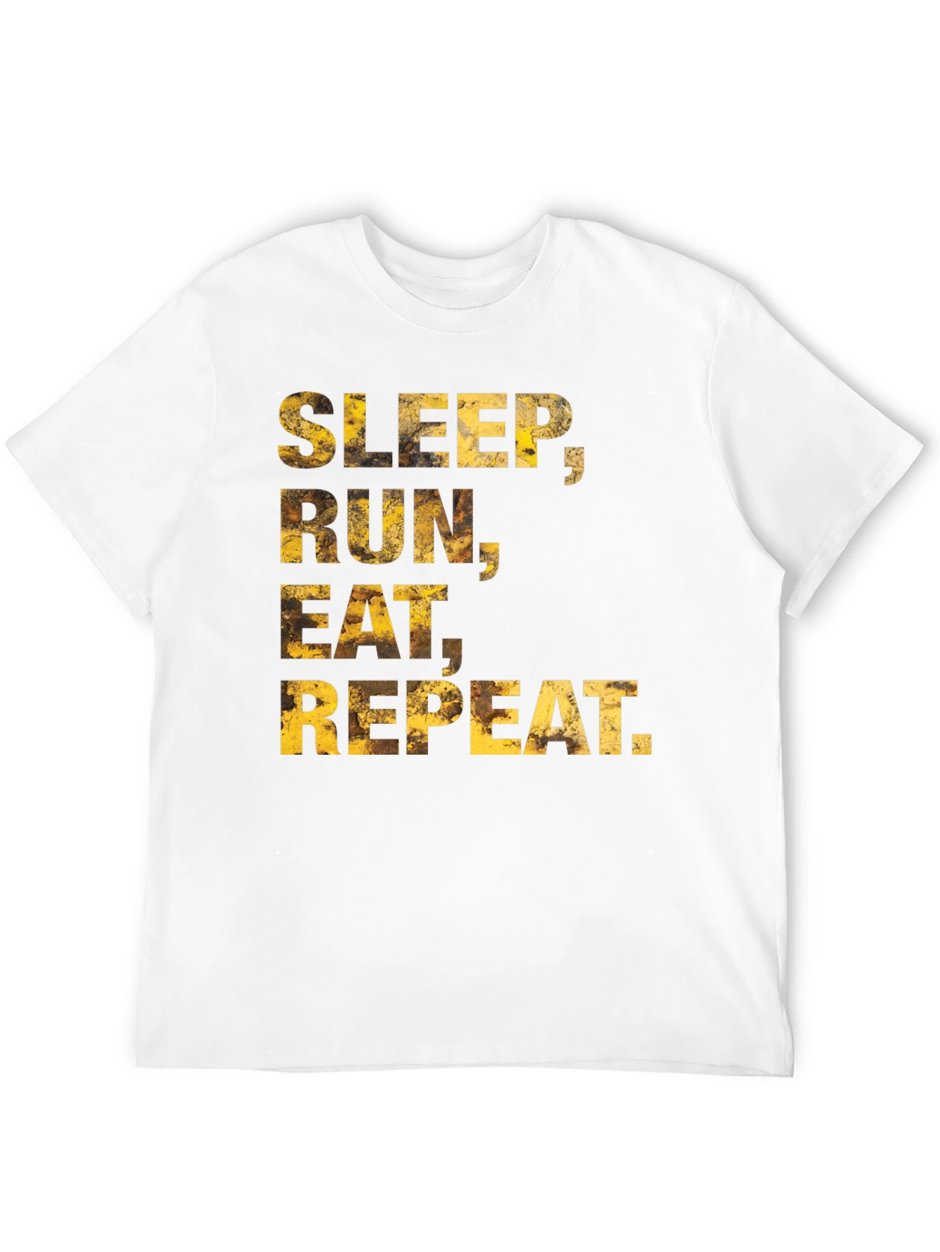 Sleep Run Eat Repeat Mens Black Graphic Tee