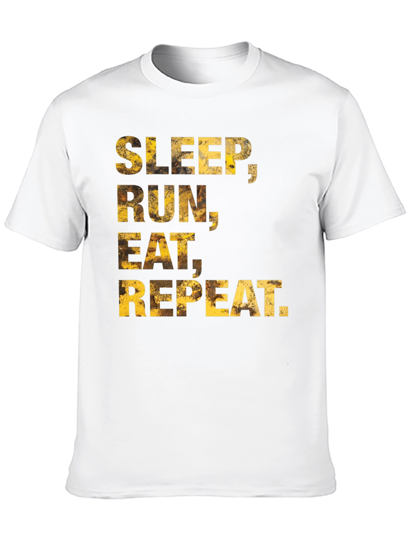 Sleep Run Eat Repeat Mens Black Graphic Tee