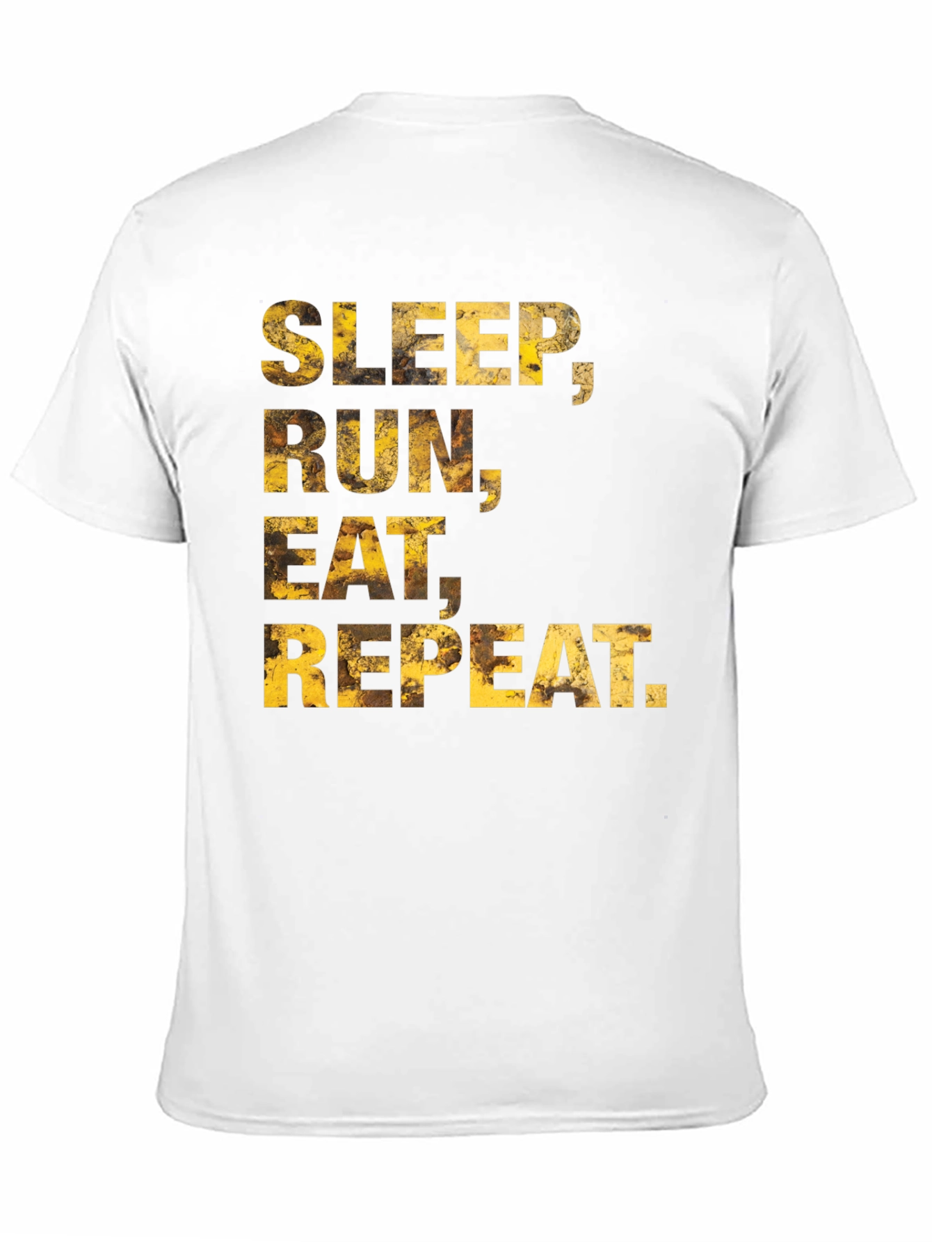 Sleep Run Eat Repeat Mens Black Graphic Tee