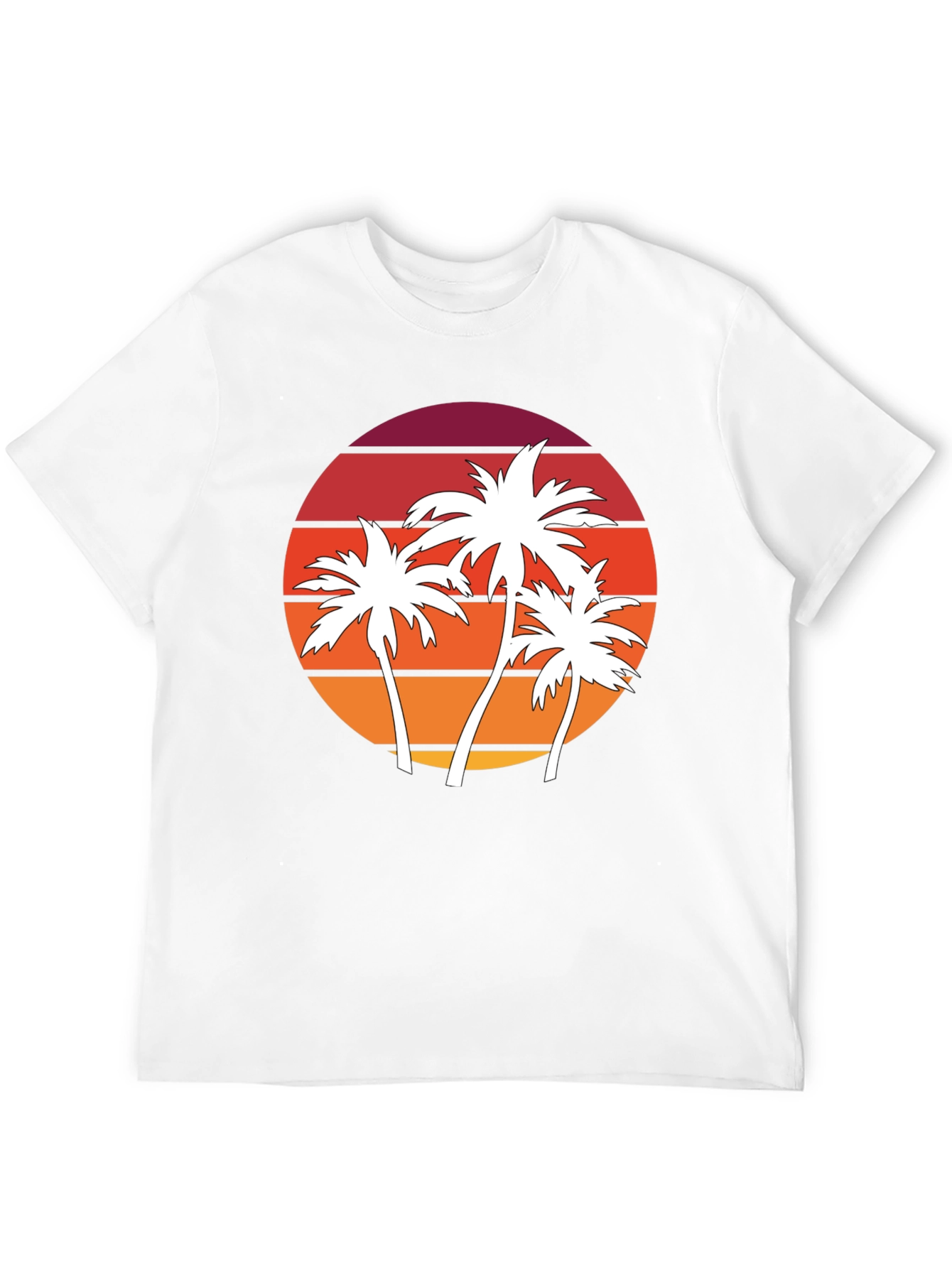 Retro Palm Tree Sunset Graphic Tee