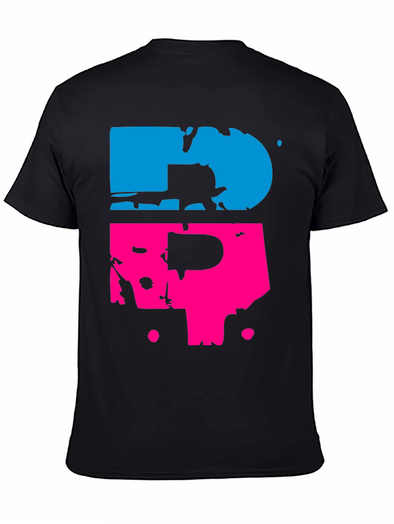 Abstract Blue & Pink Graphic Tee