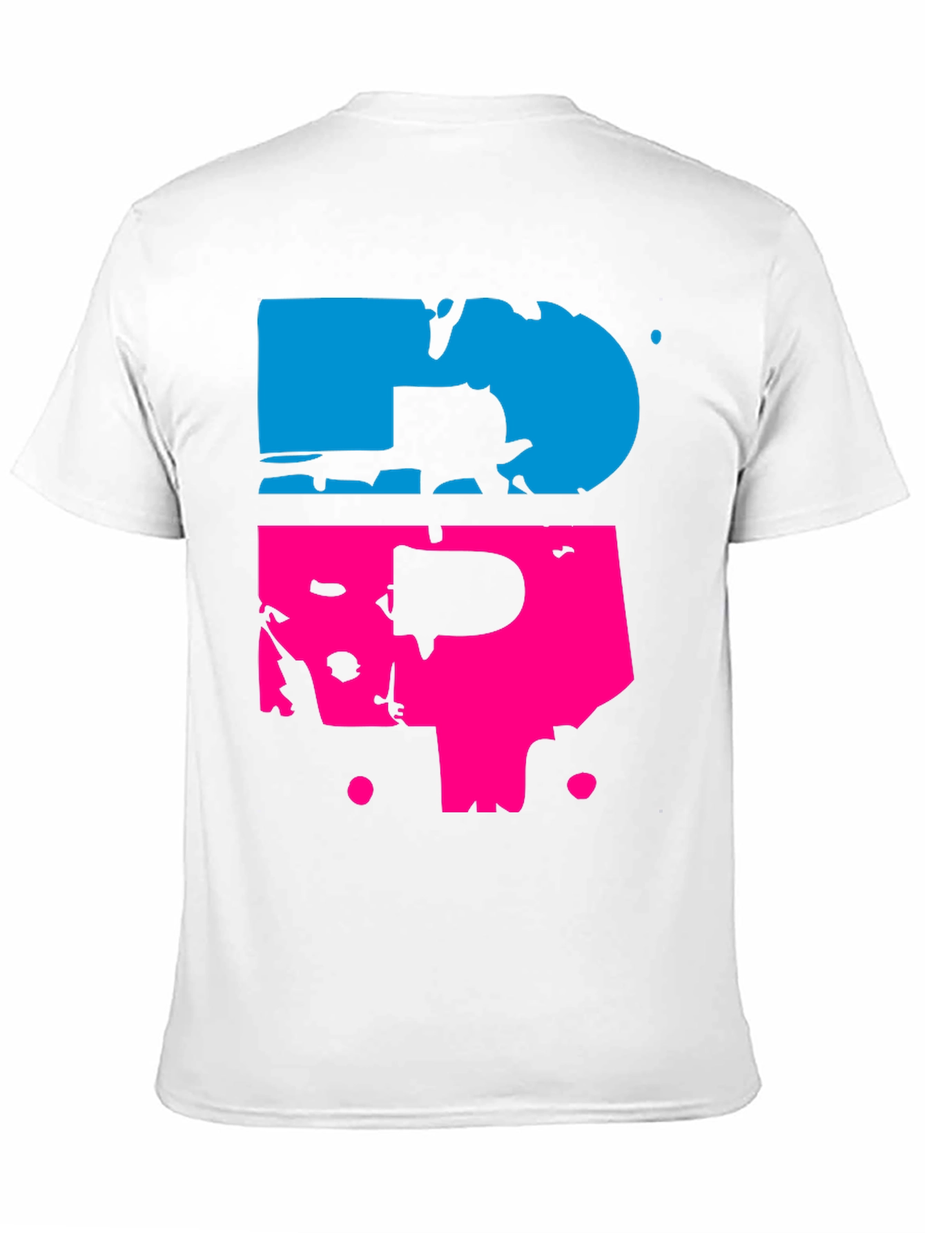 Abstract Blue & Pink Graphic Tee