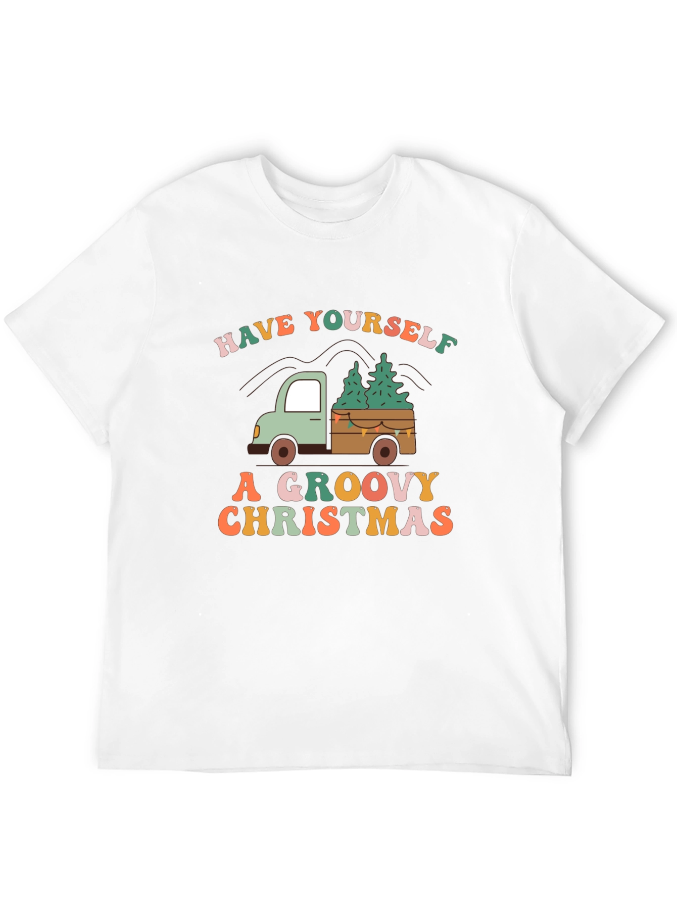 Groovy Christmas Truck Graphic Tee