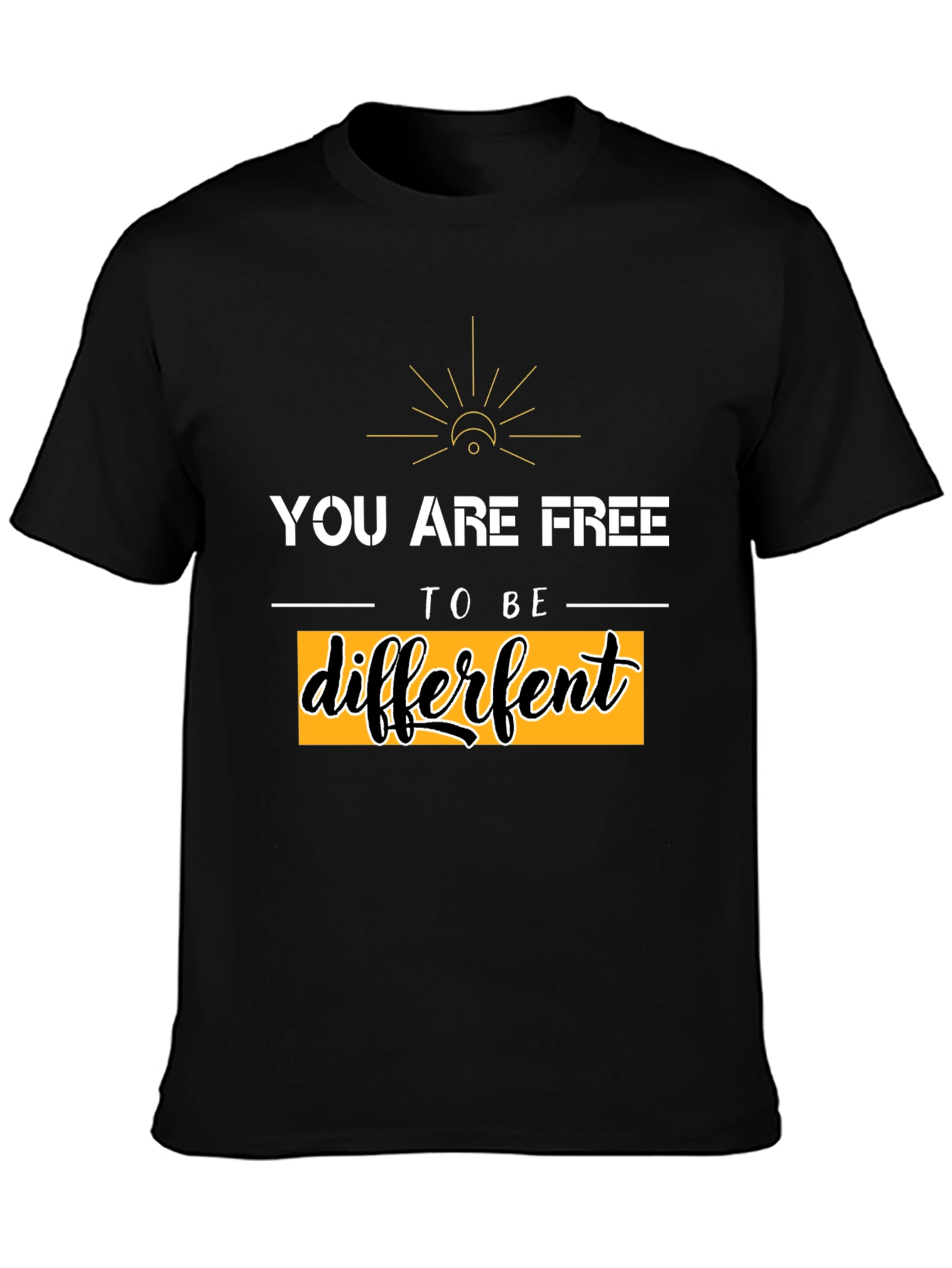 Be Different Graphic Tee - Black Unisex T-Shirt