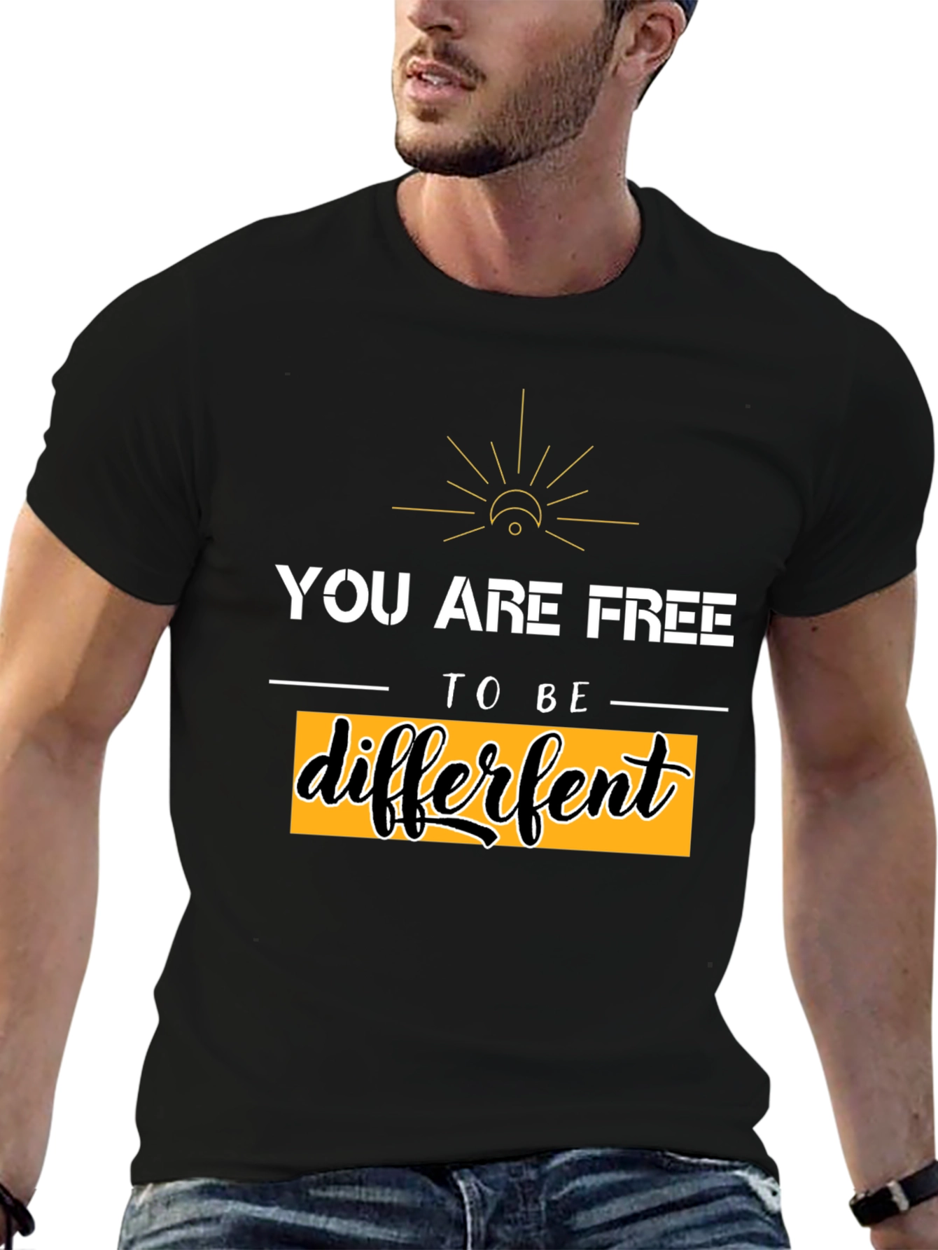 Be Different Graphic Tee - Black Unisex T-Shirt