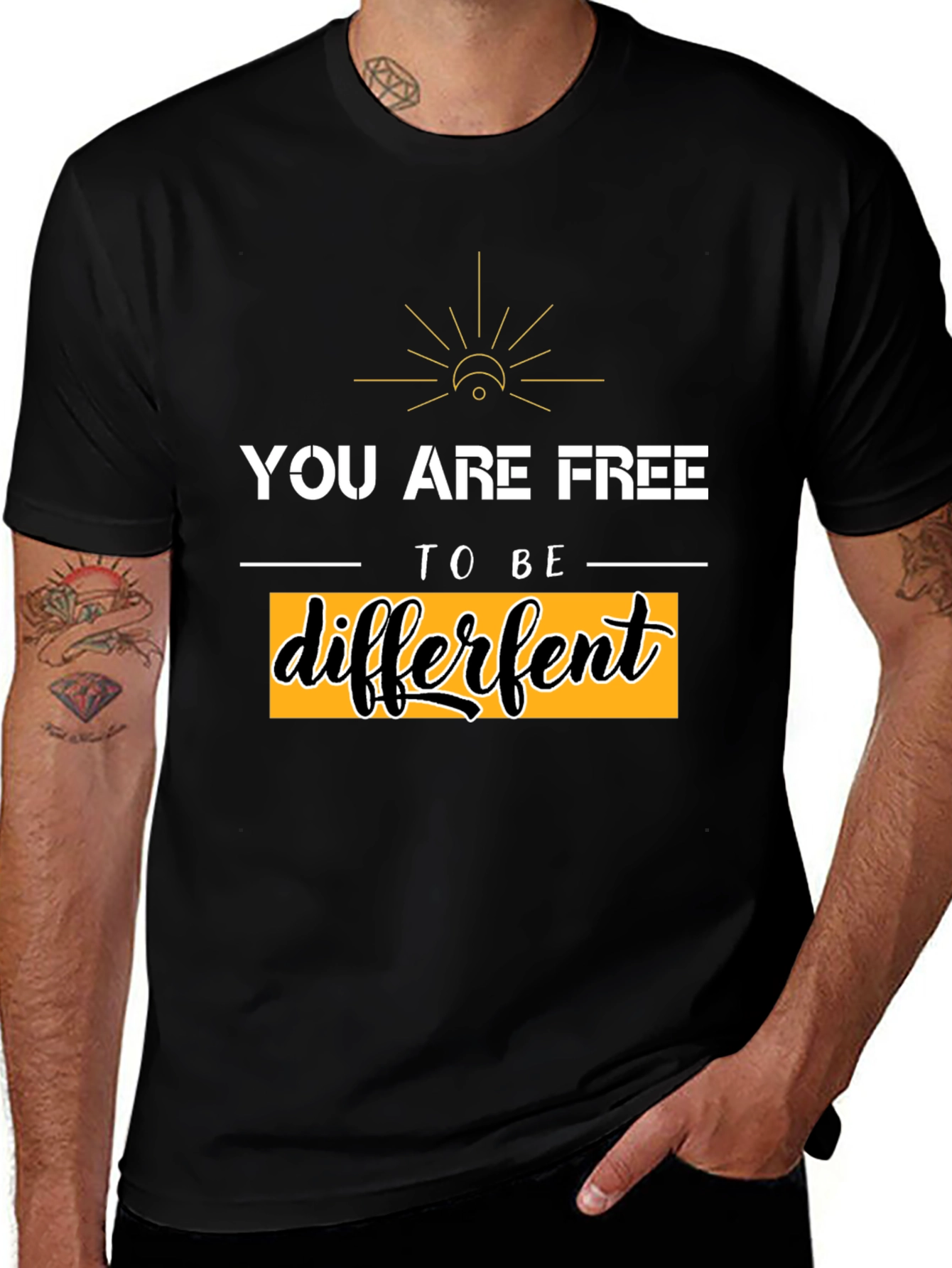 Be Different Graphic Tee - Black Unisex T-Shirt