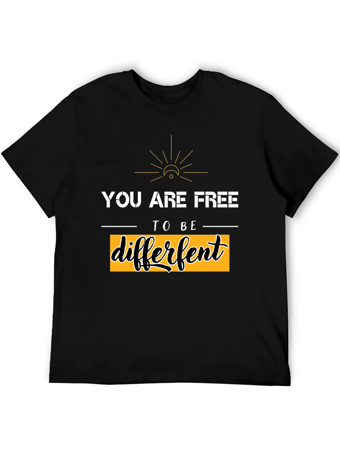Be Different Graphic Tee - Black Unisex T-Shirt