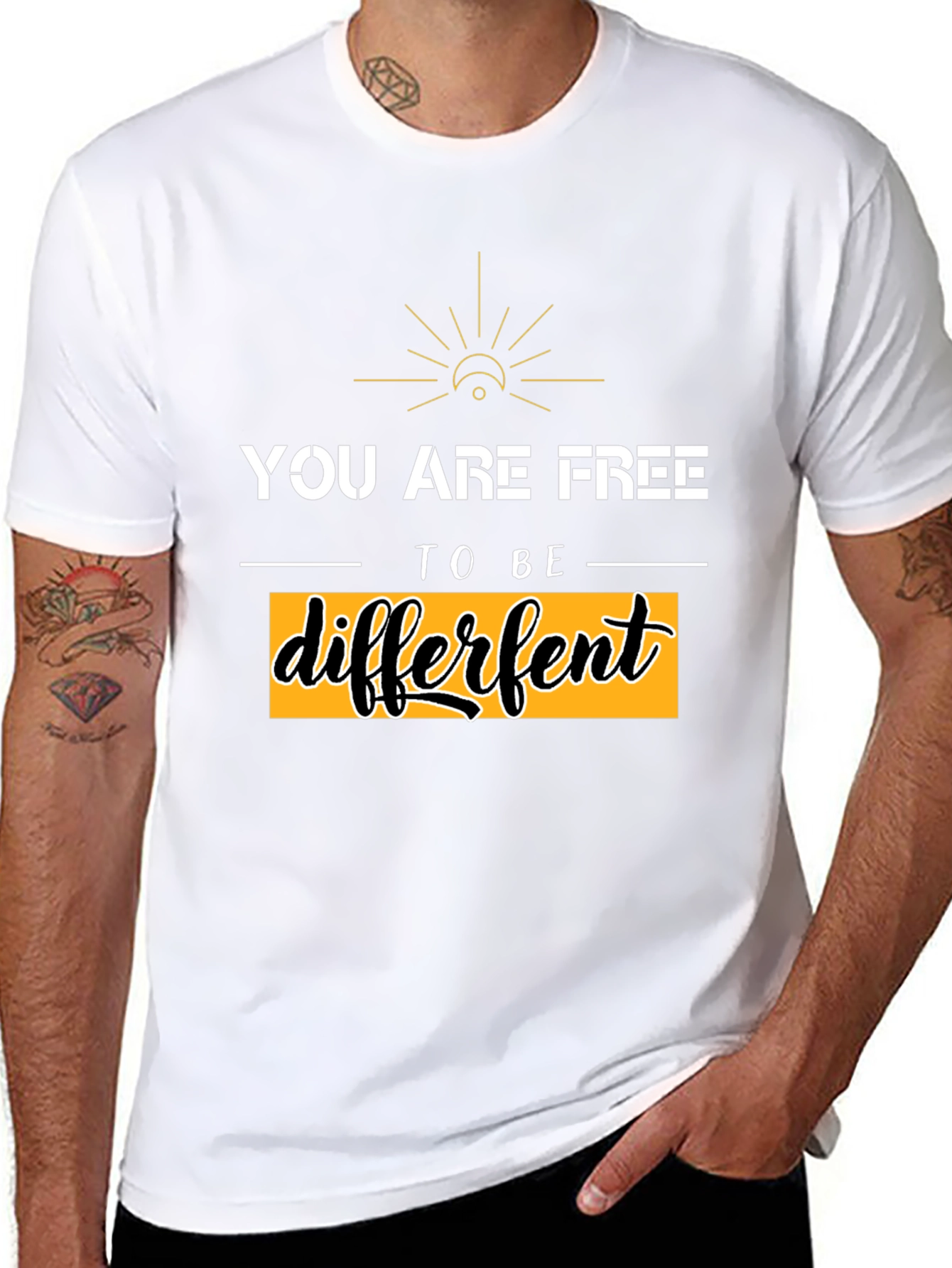 Be Different Graphic Tee - Black Unisex T-Shirt