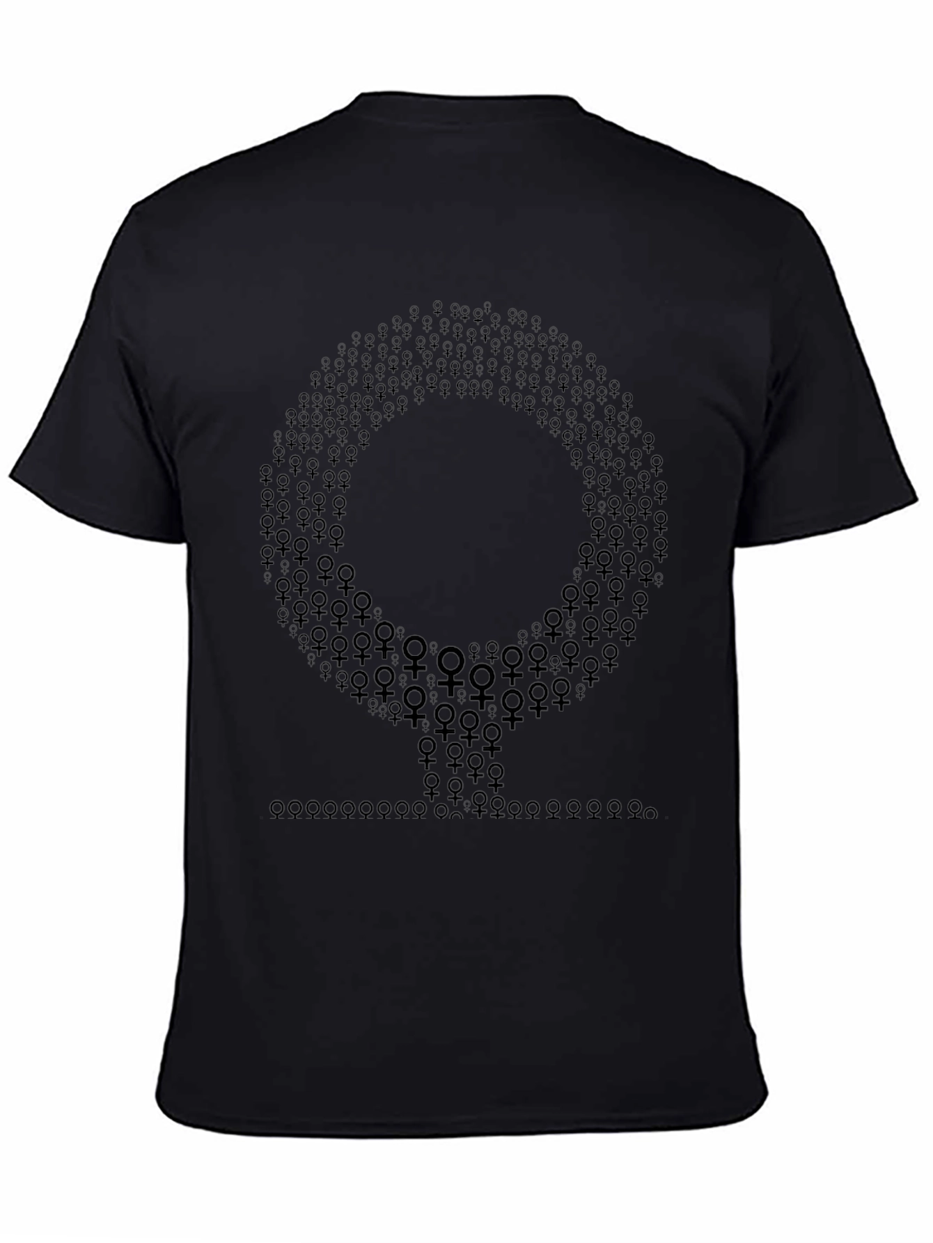 Feminist Venus Symbol Graphic Tee - Black