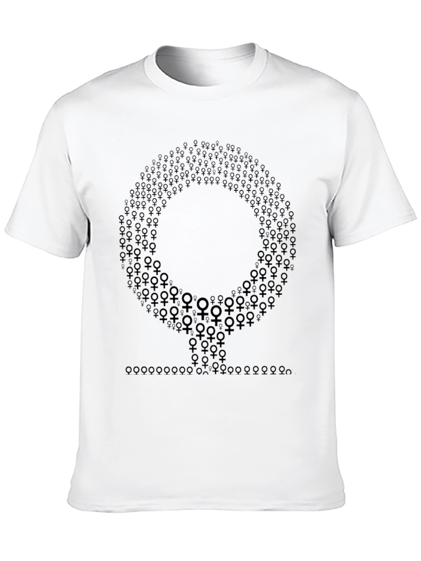 Feminist Venus Symbol Graphic Tee - Black