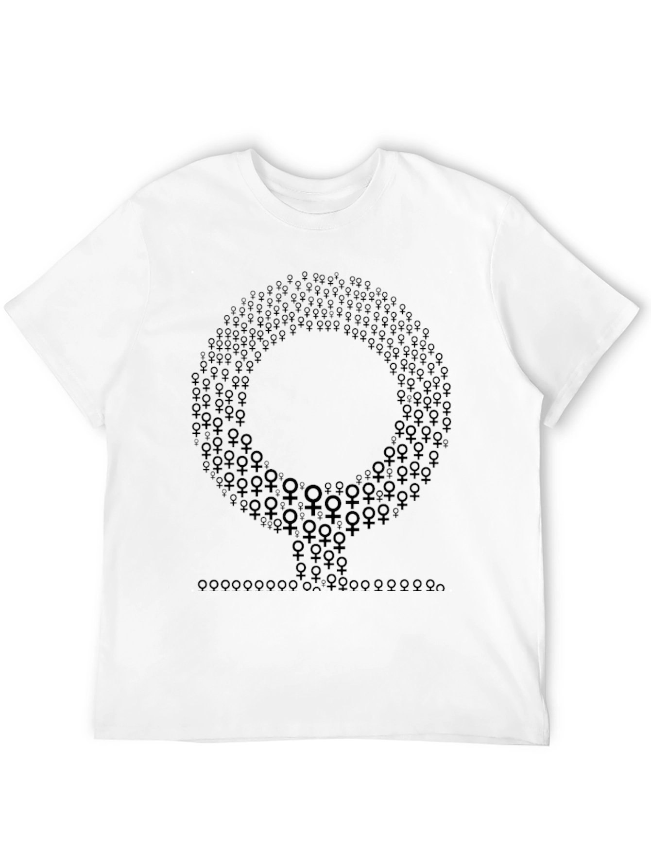 Feminist Venus Symbol Graphic Tee - Black
