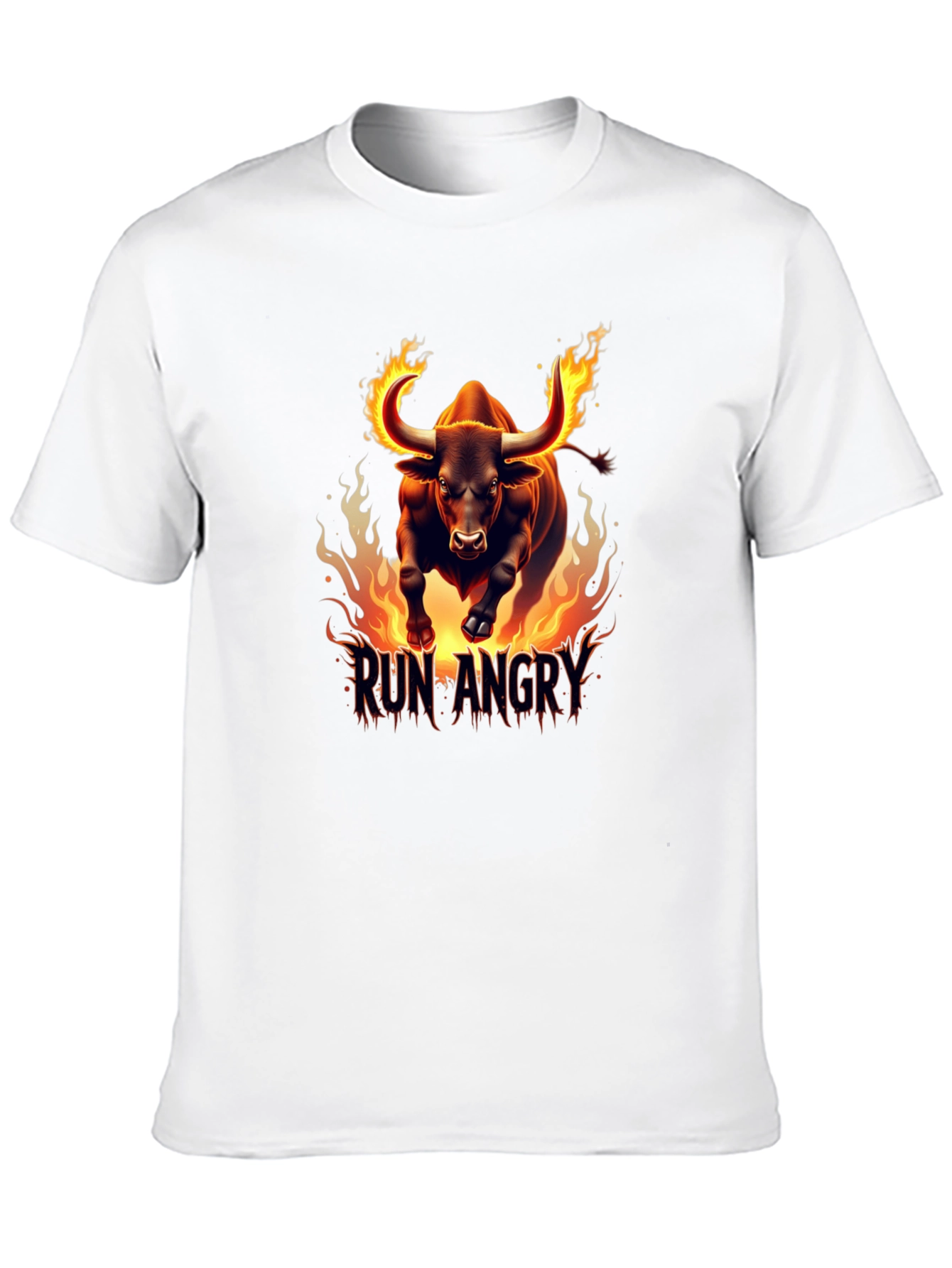 Fiery Bull Run Angry Graphic Tee