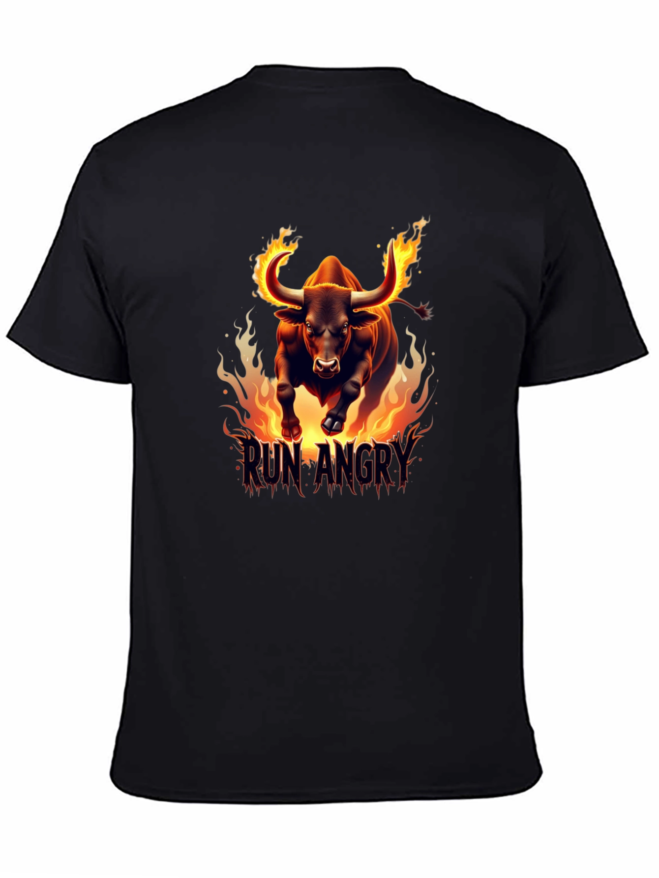 Fiery Bull Run Angry Graphic Tee