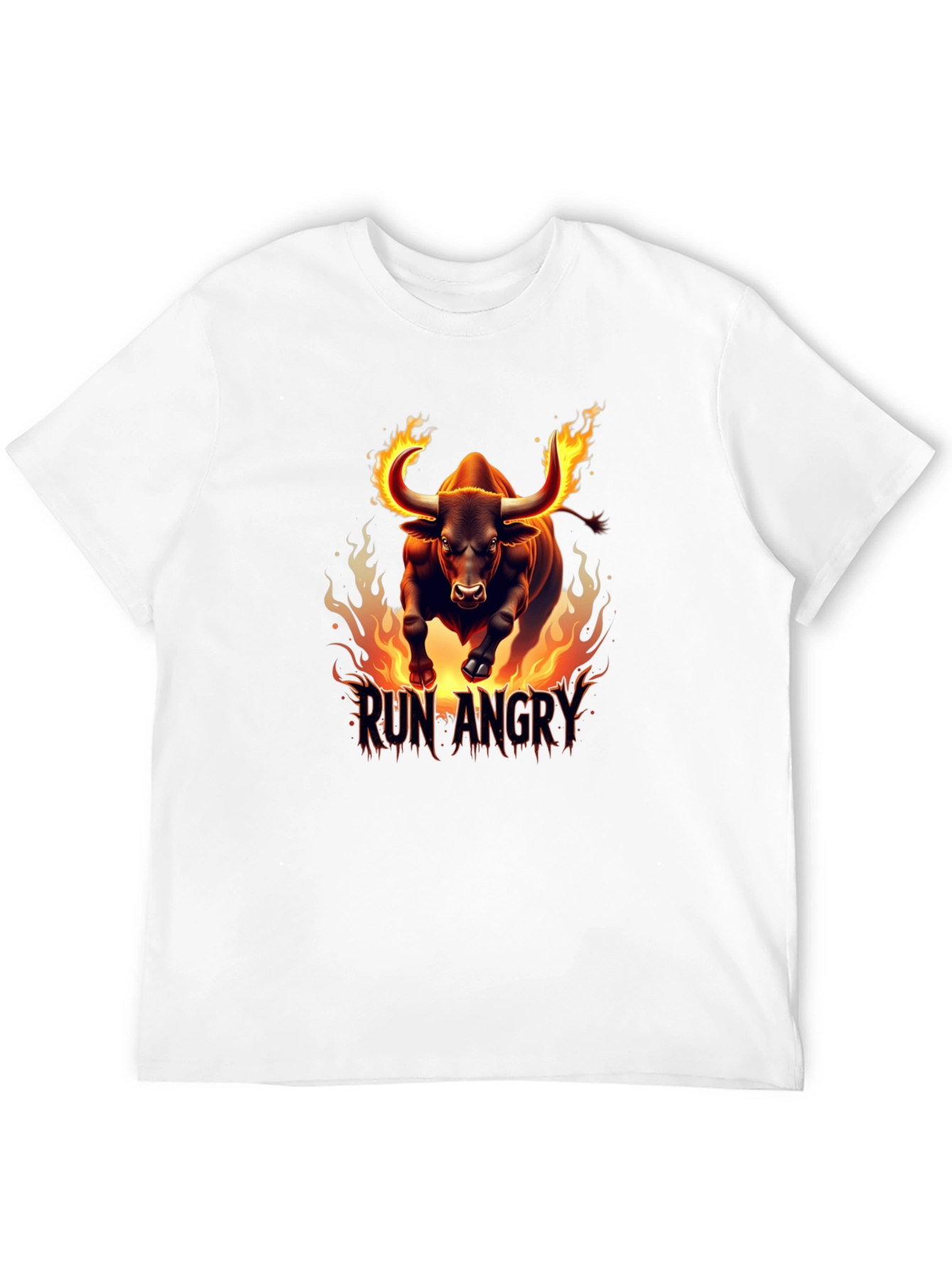Fiery Bull Run Angry Graphic Tee