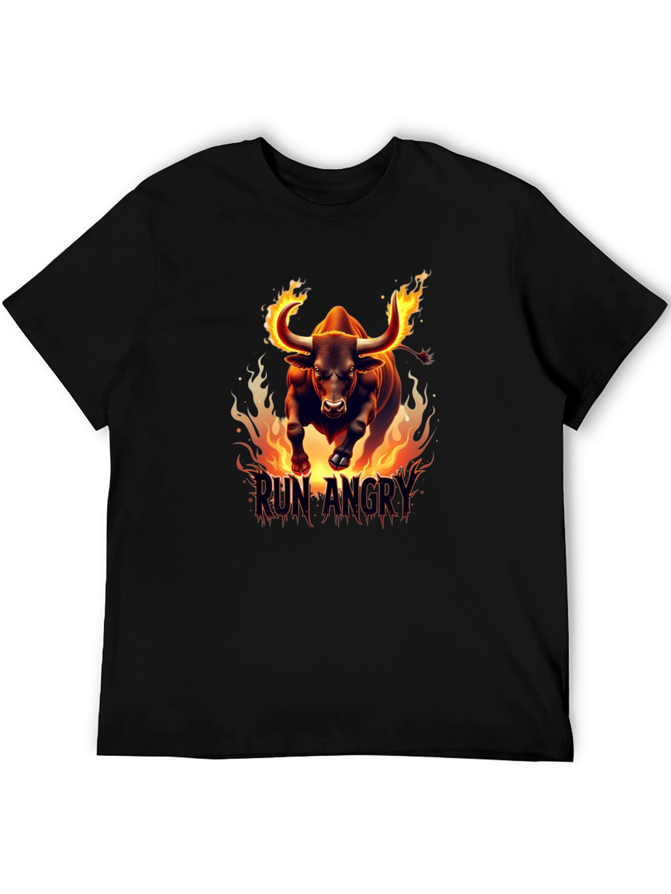 Fiery Bull Run Angry Graphic Tee