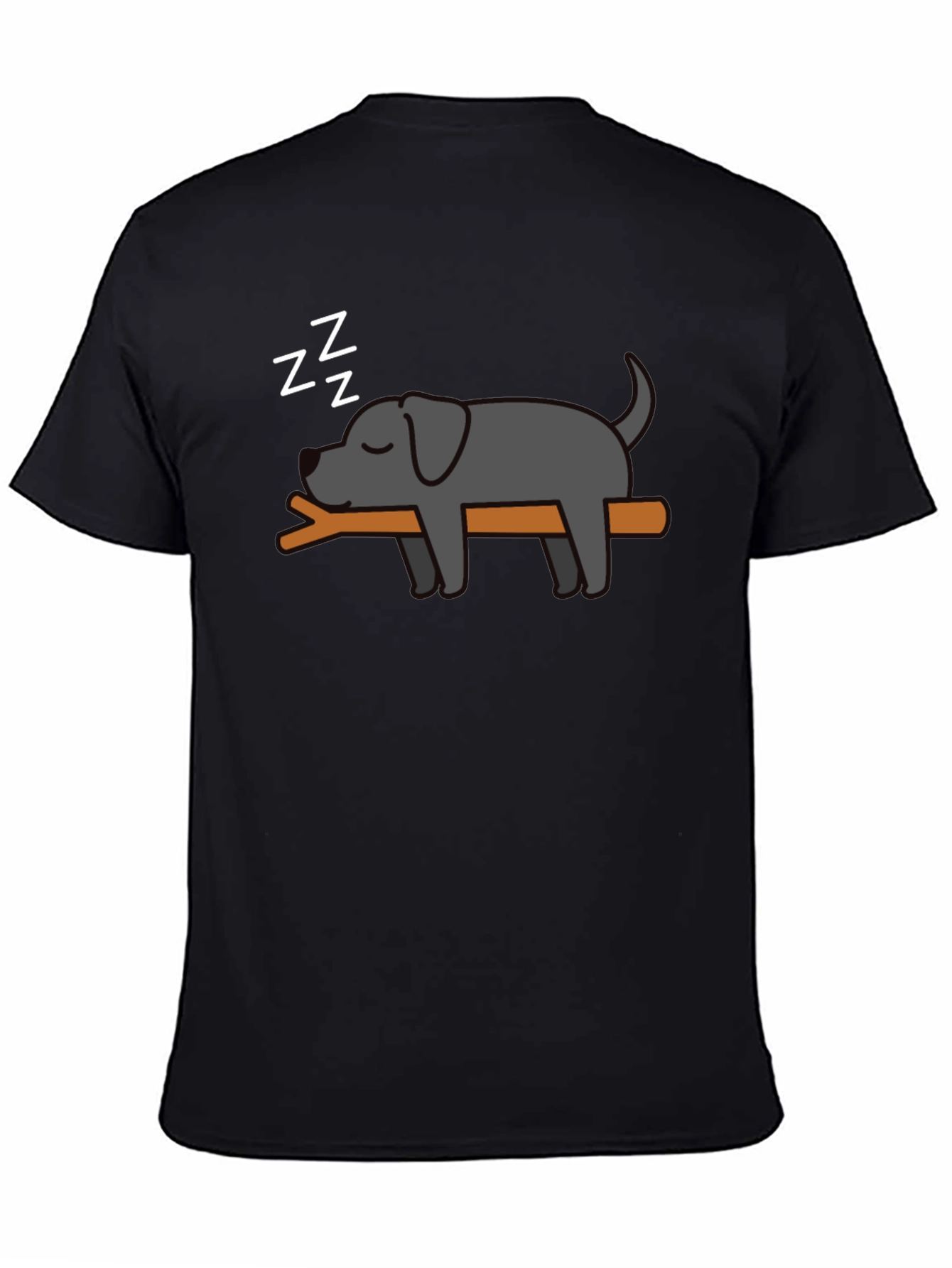 Sleeping Dog Graphic Tee - Comfy Black T-Shirt