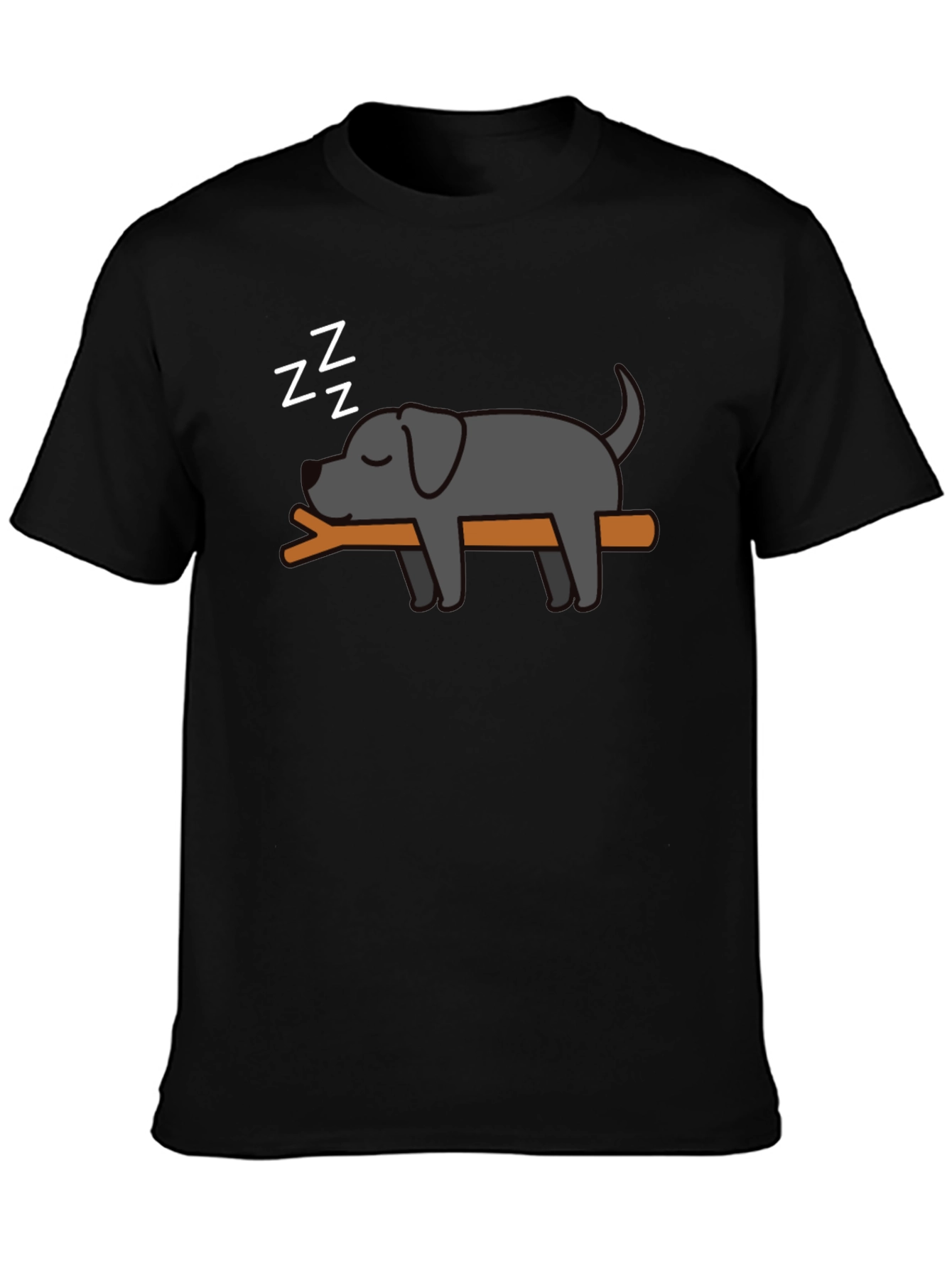 Sleeping Dog Graphic Tee - Comfy Black T-Shirt