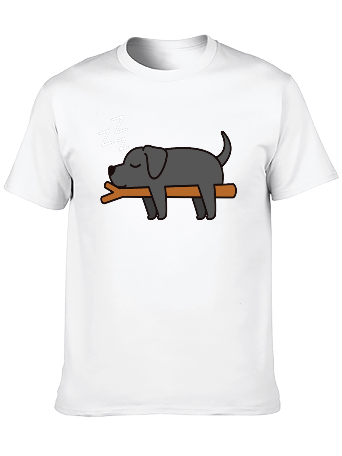 Sleeping Dog Graphic Tee - Comfy Black T-Shirt