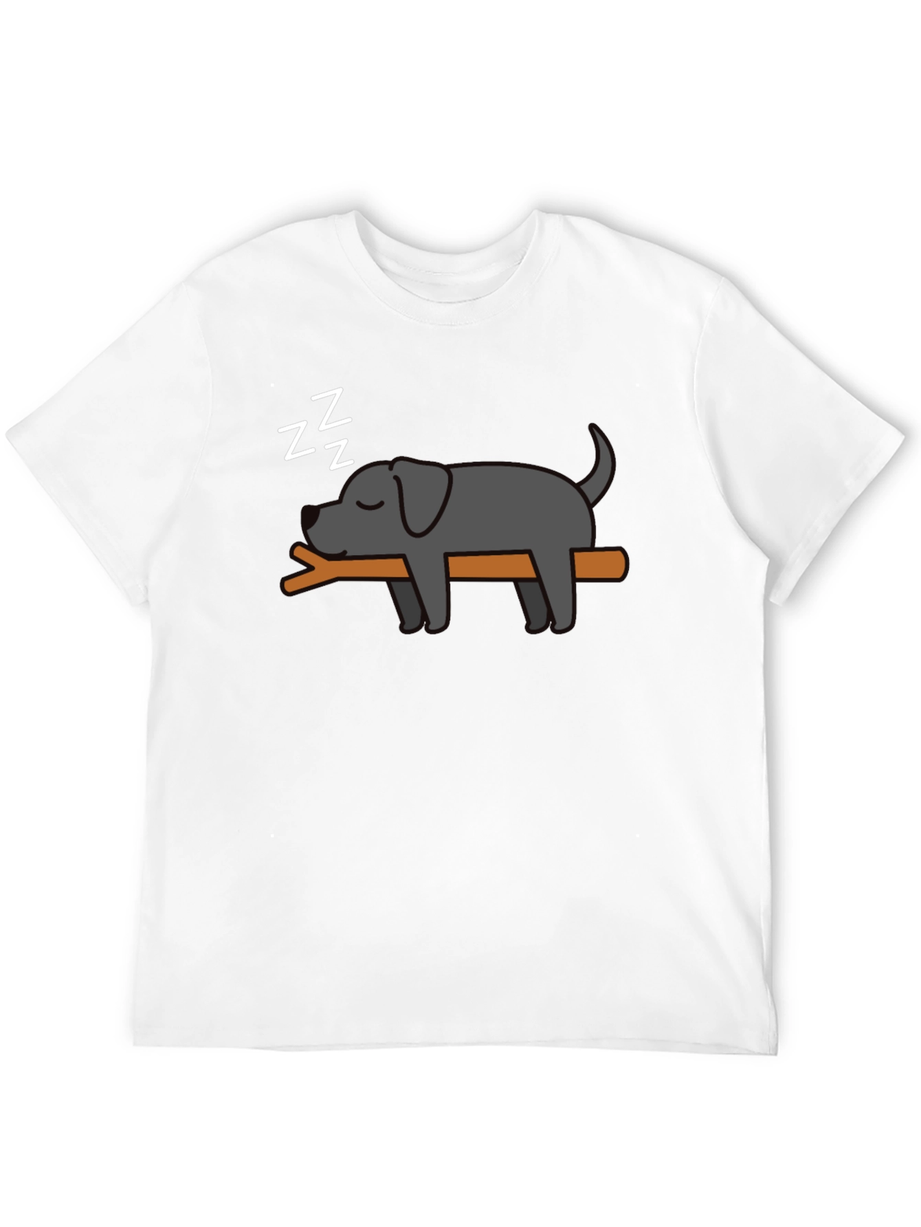 Sleeping Dog Graphic Tee - Comfy Black T-Shirt
